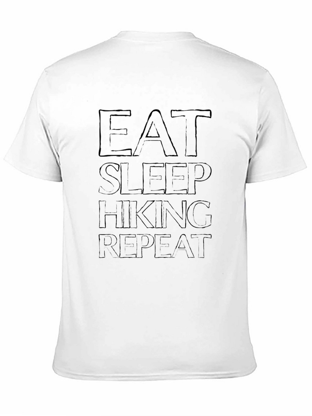 Eat Sleep Hiking Repeat Black Tee Shirt
