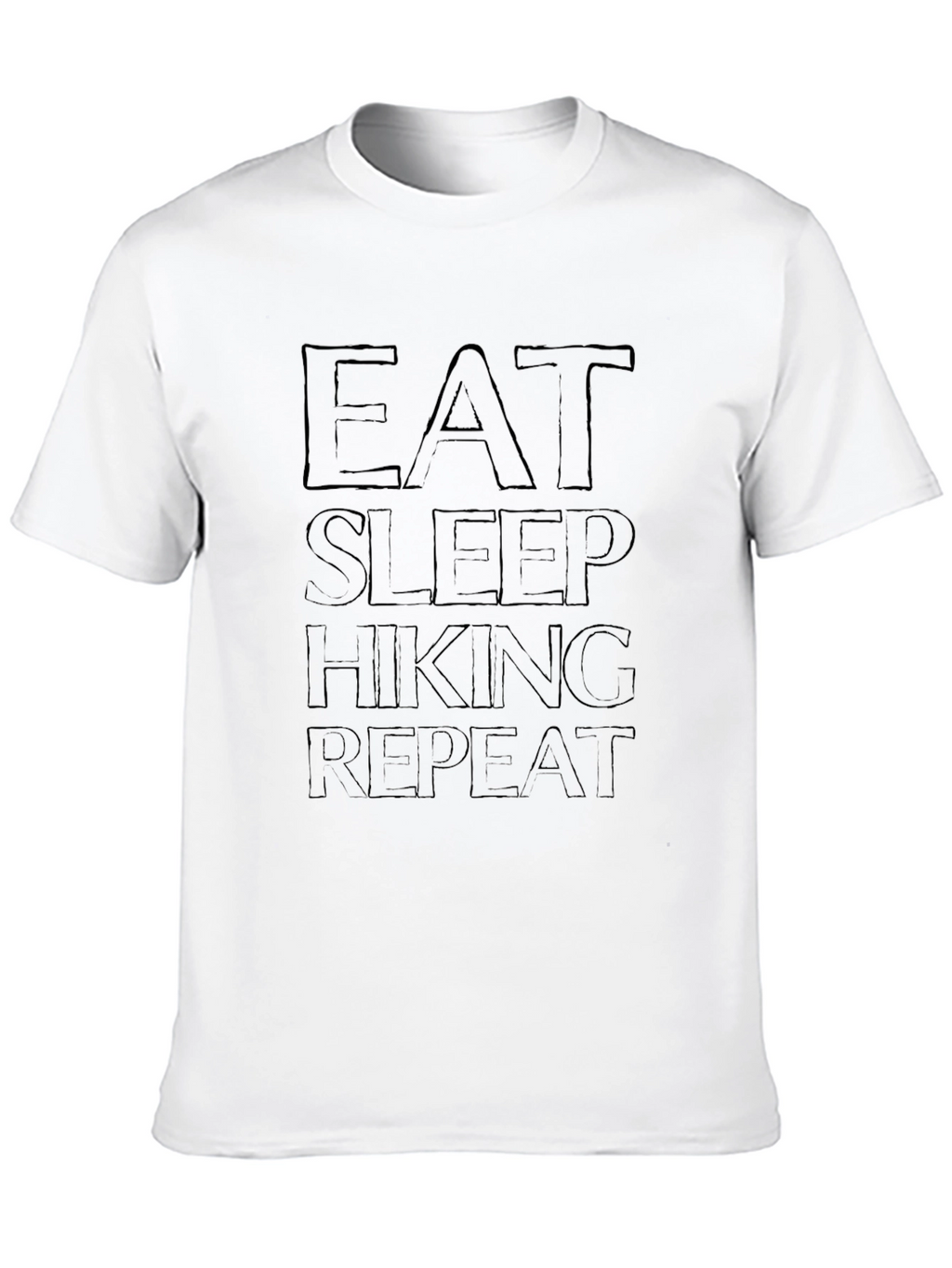 Eat Sleep Hiking Repeat Black Tee Shirt