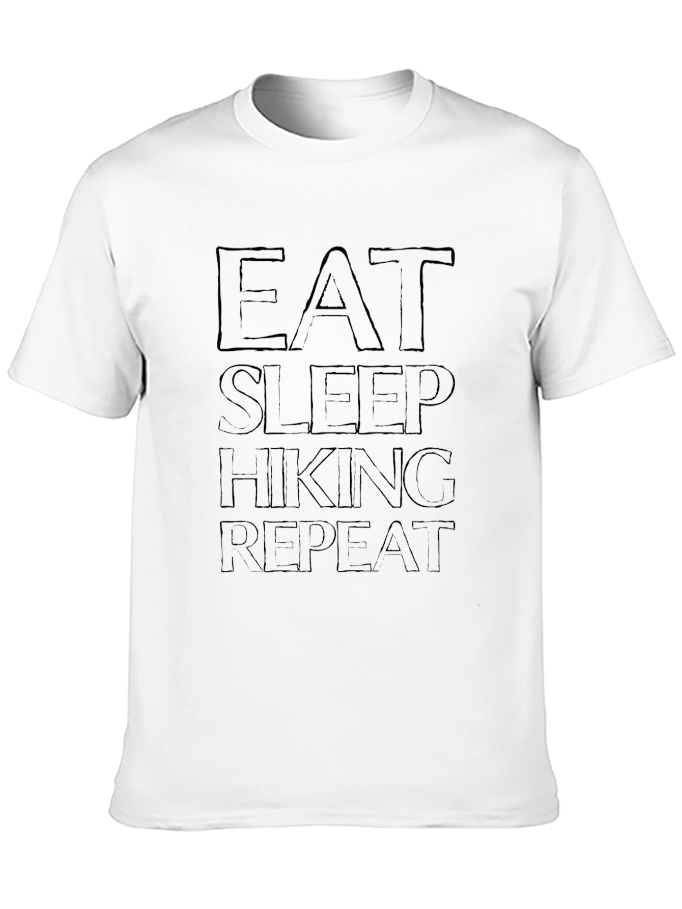 Eat Sleep Hiking Repeat Black Tee Shirt