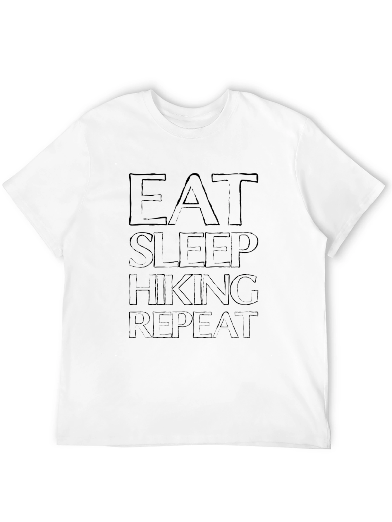 Eat Sleep Hiking Repeat Black Tee Shirt