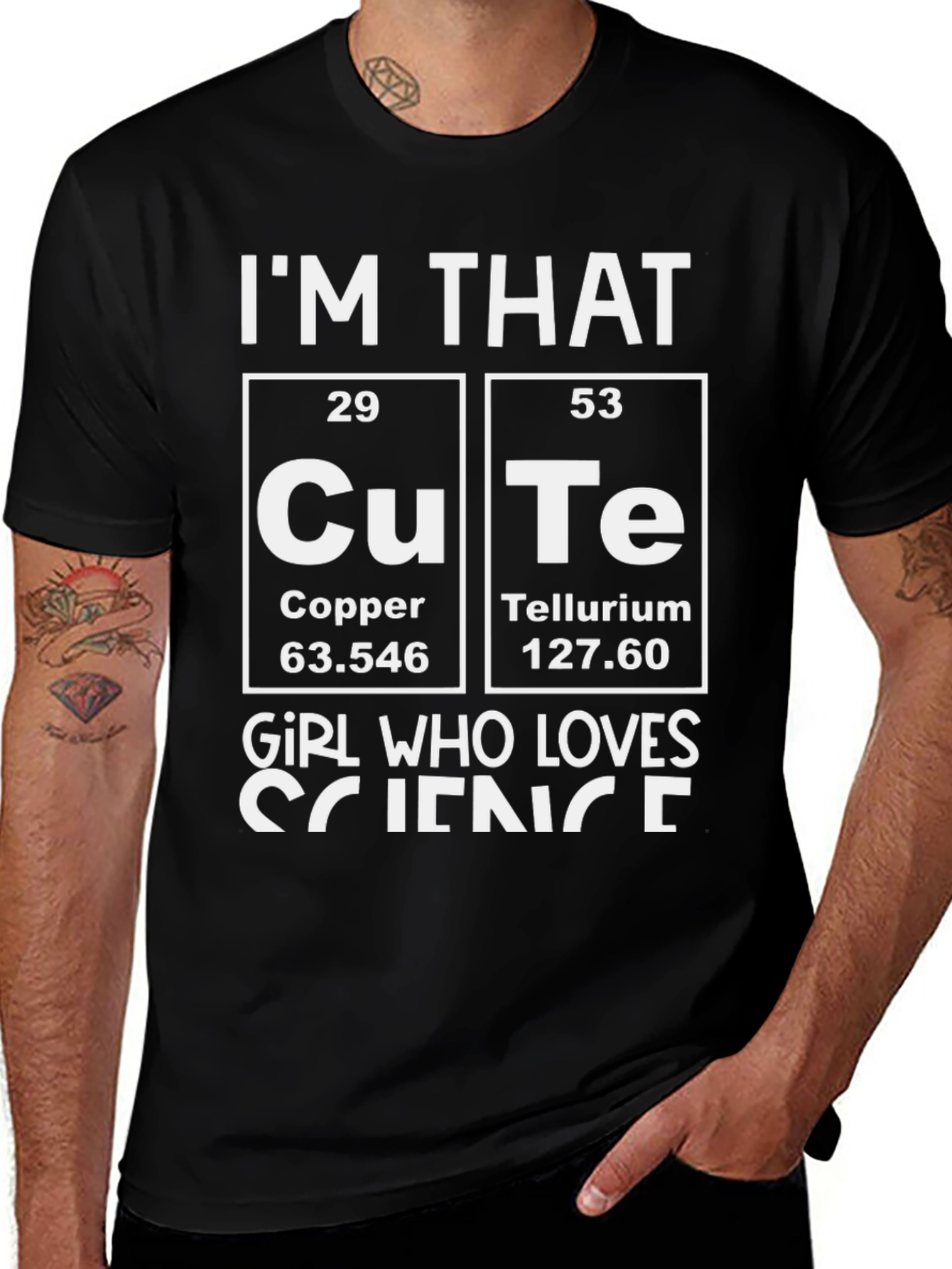 Im That Cu-Te Girl Science T-Shirt Funny Chemistry Pun Tee