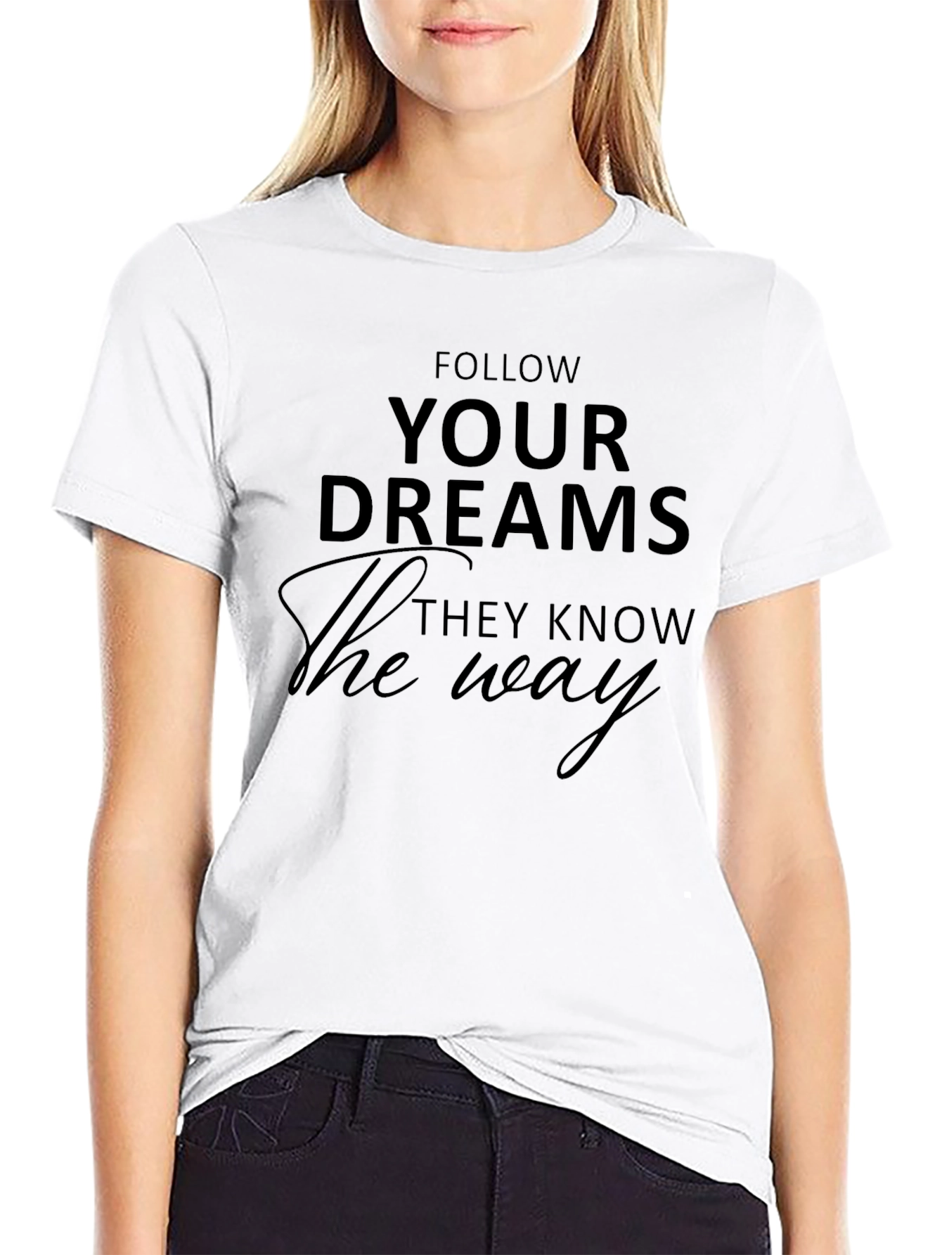 Follow Your Dreams Graphic Tee - Black