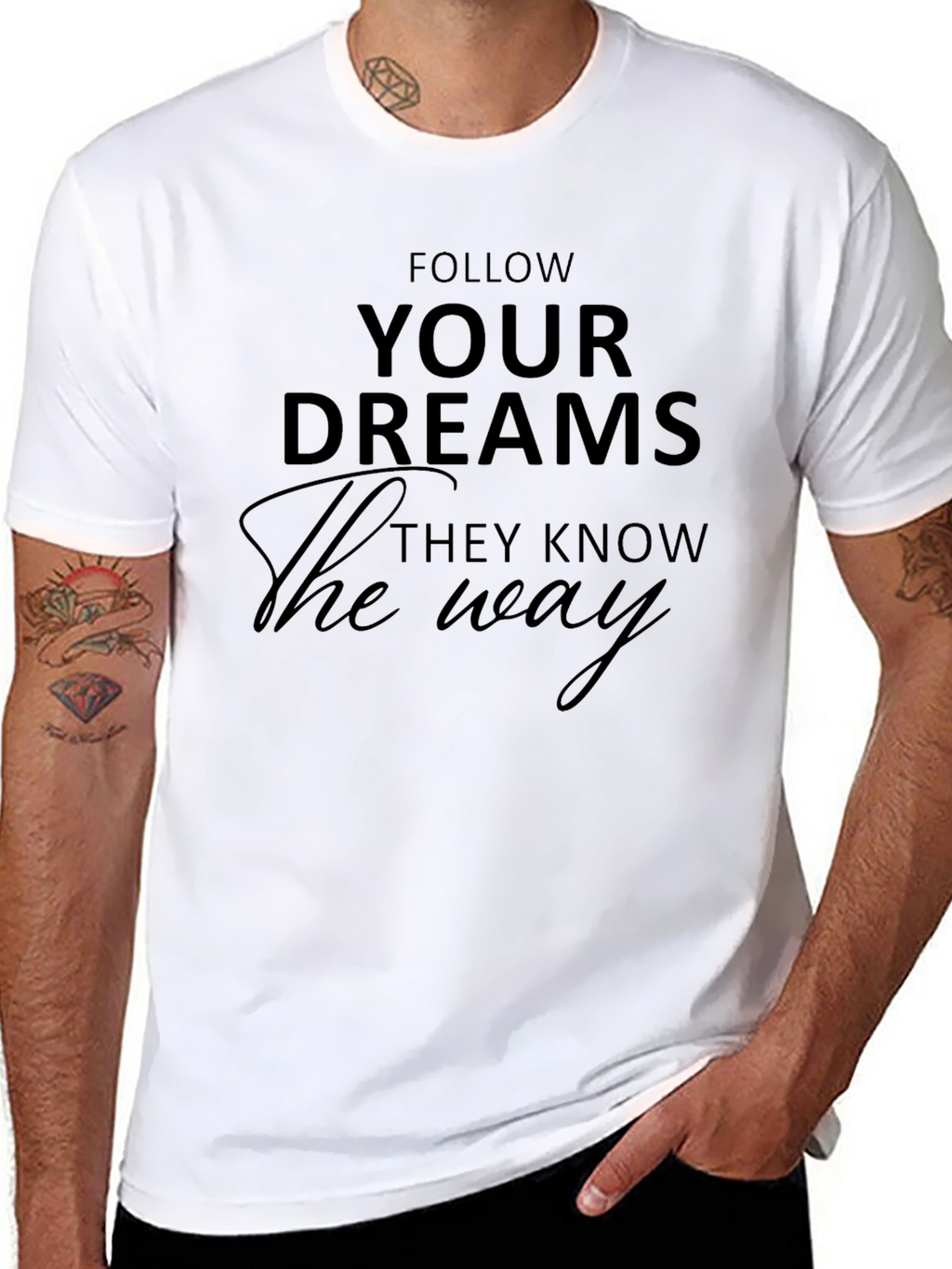 Follow Your Dreams Graphic Tee - Black
