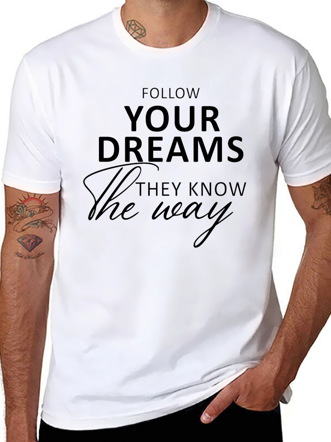 Follow Your Dreams Graphic Tee - Black