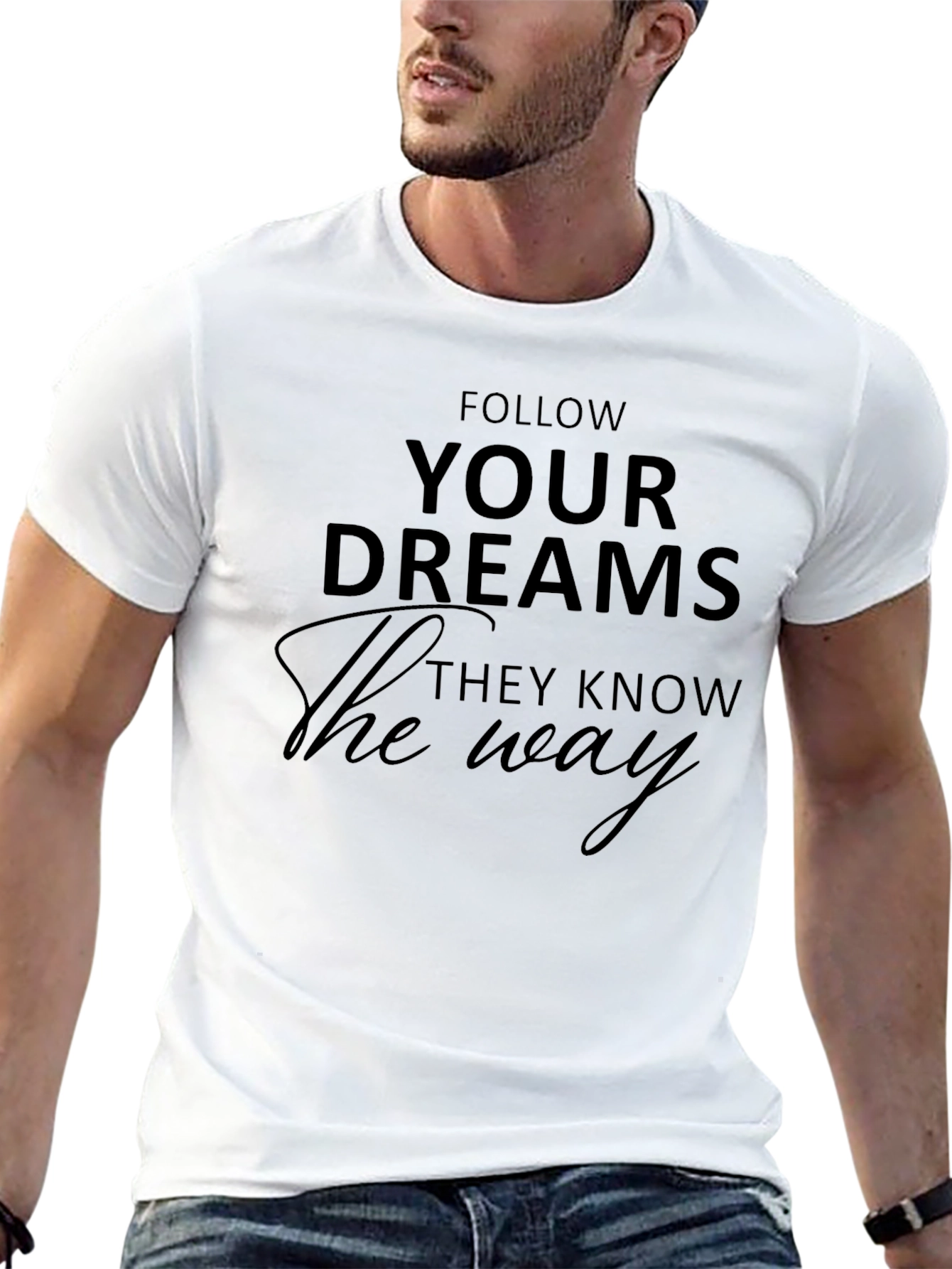 Follow Your Dreams Graphic Tee - Black