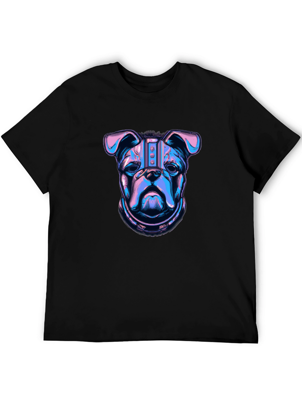 Cyberpunk Bulldog Graphic T-Shirt