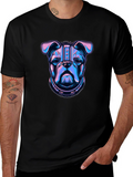 Cyberpunk Bulldog Graphic T-Shirt
