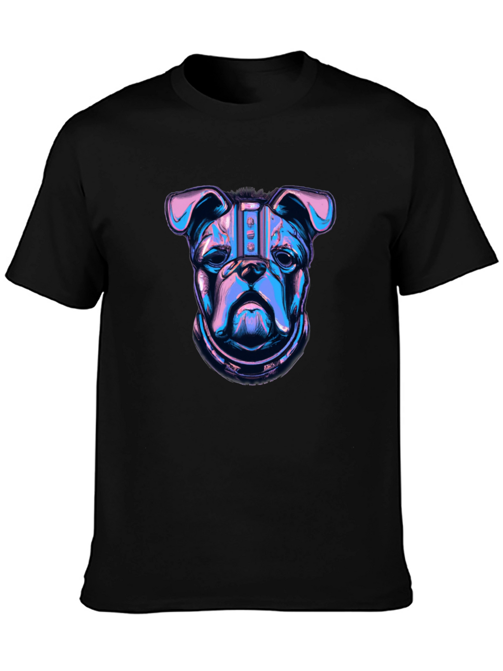 Cyberpunk Bulldog Graphic T-Shirt