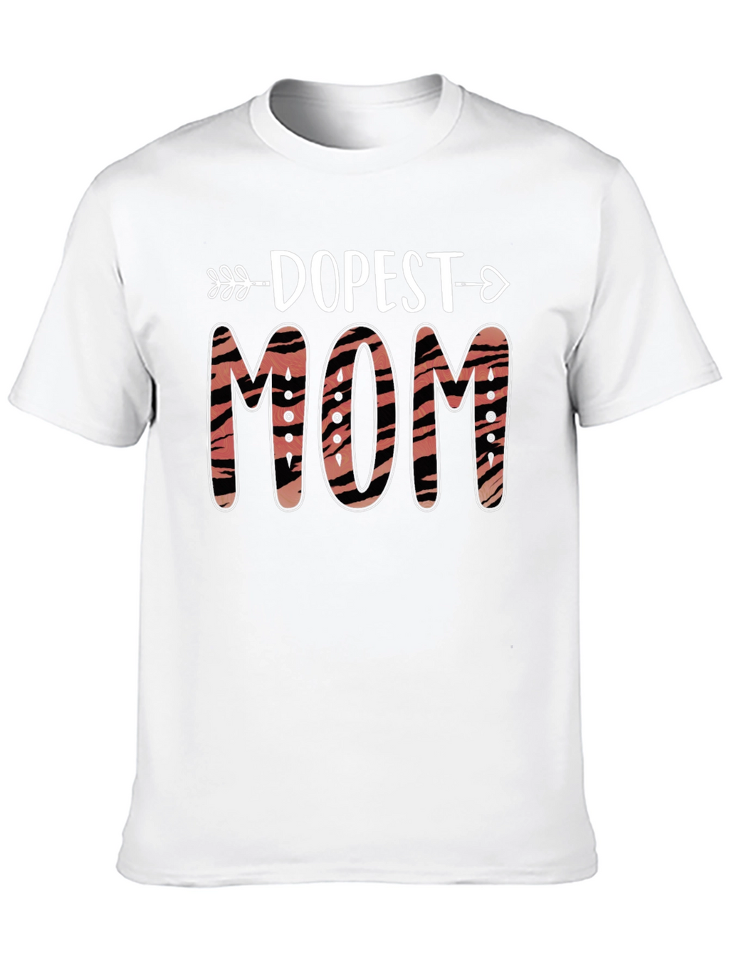 Dopest Mom Tiger Print Graphic T-Shirt