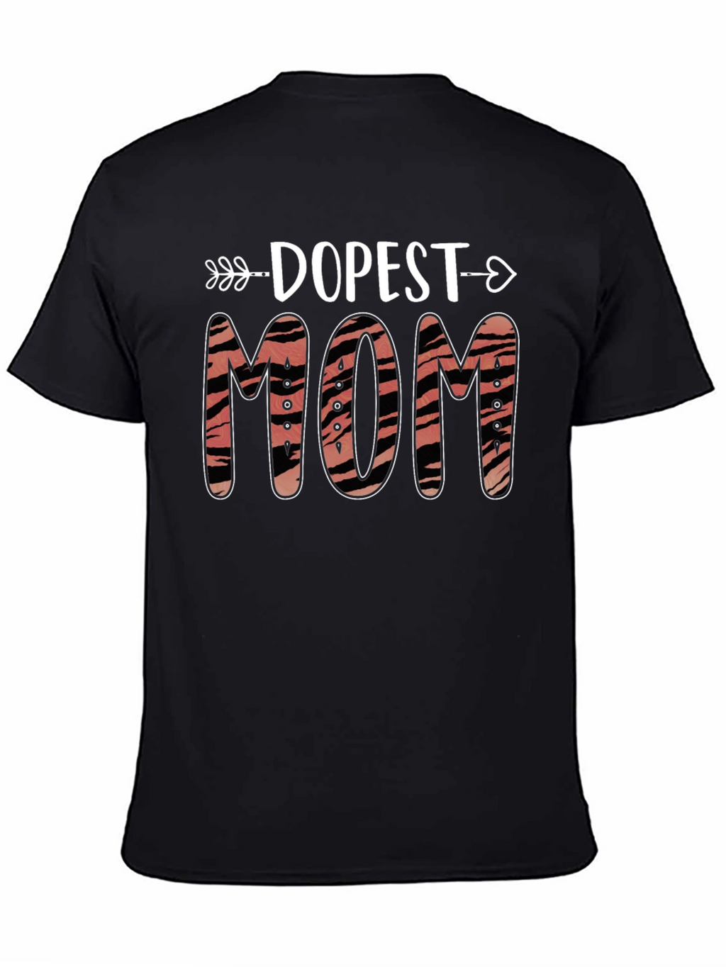 Dopest Mom Tiger Print Graphic T-Shirt