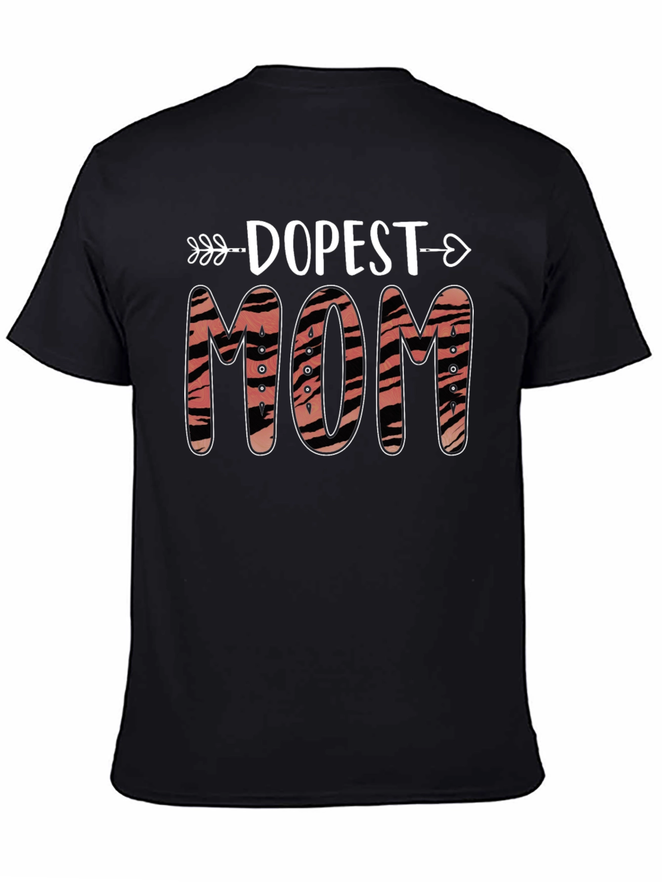 Dopest Mom Tiger Print Graphic T-Shirt