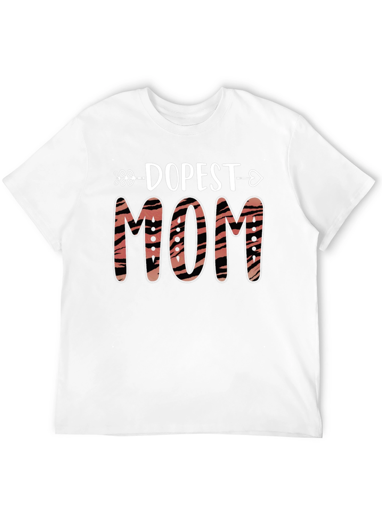 Dopest Mom Tiger Print Graphic T-Shirt