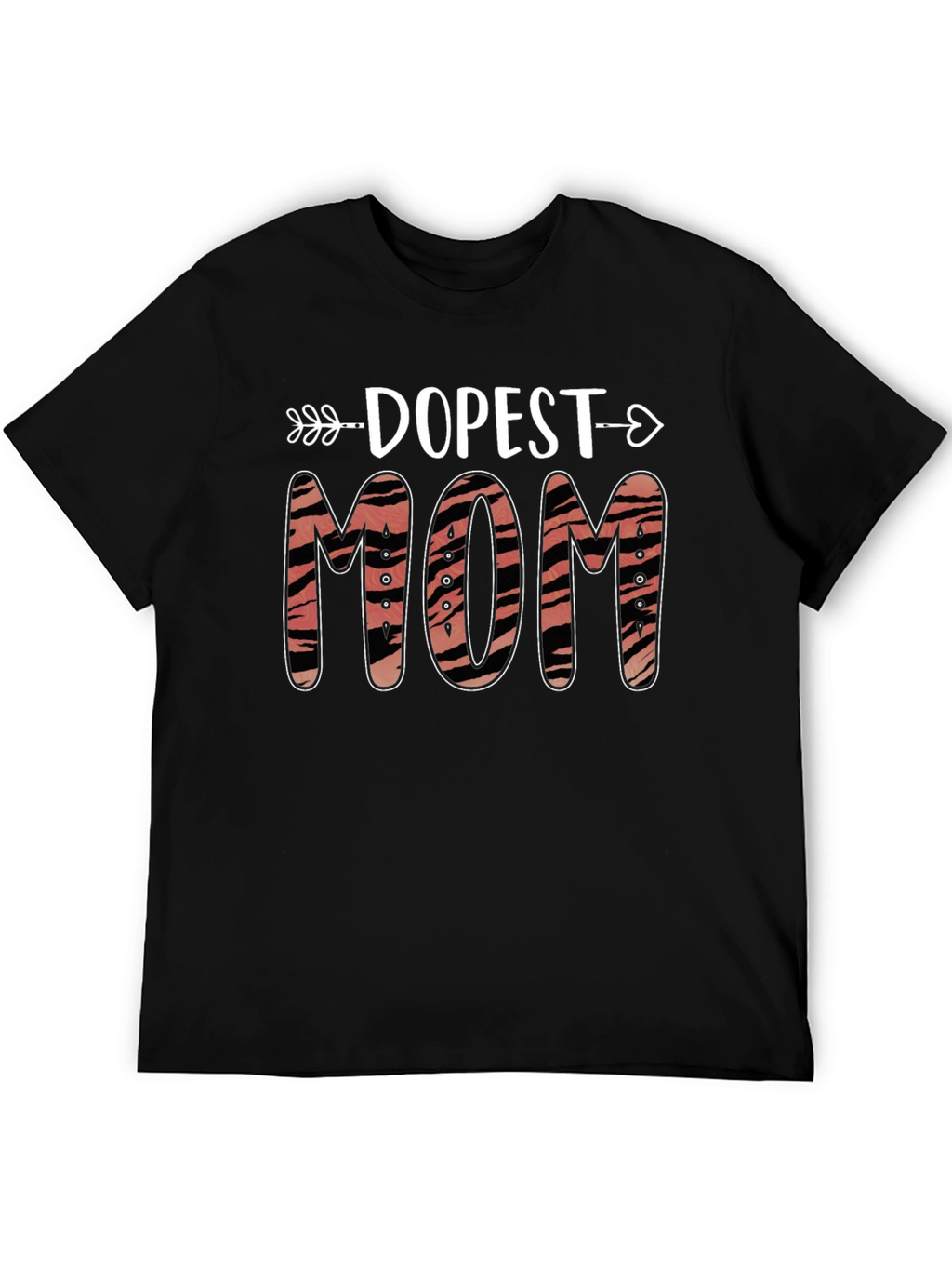 Dopest Mom Tiger Print Graphic T-Shirt