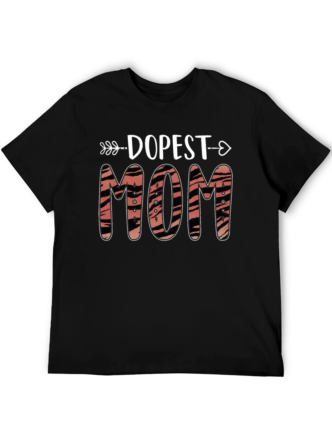 Dopest Mom Tiger Print Graphic T-Shirt