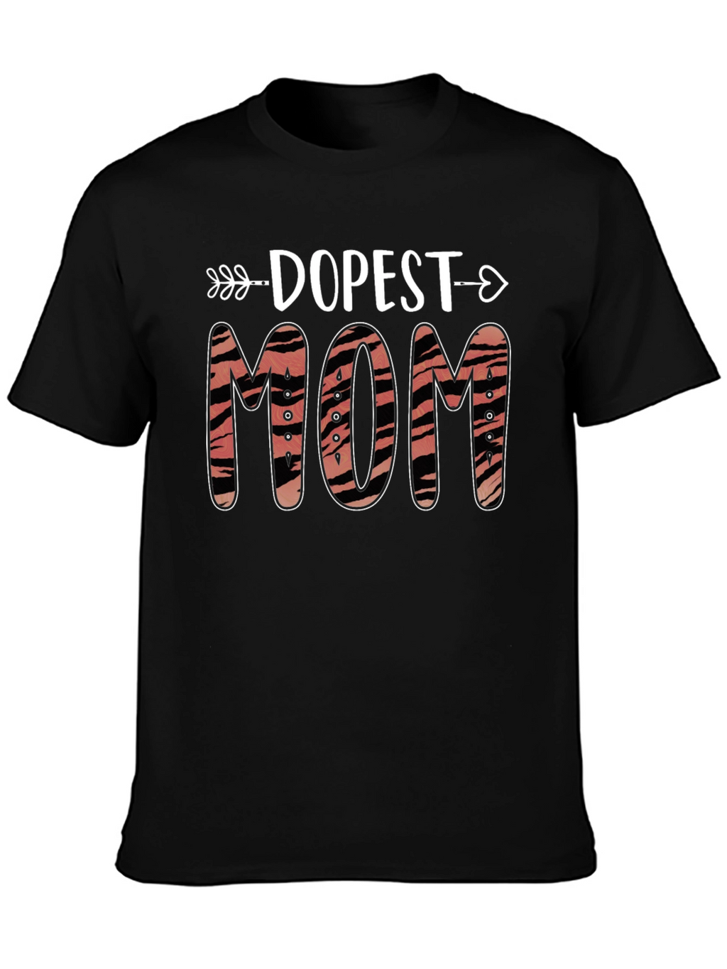 Dopest Mom Tiger Print Graphic T-Shirt