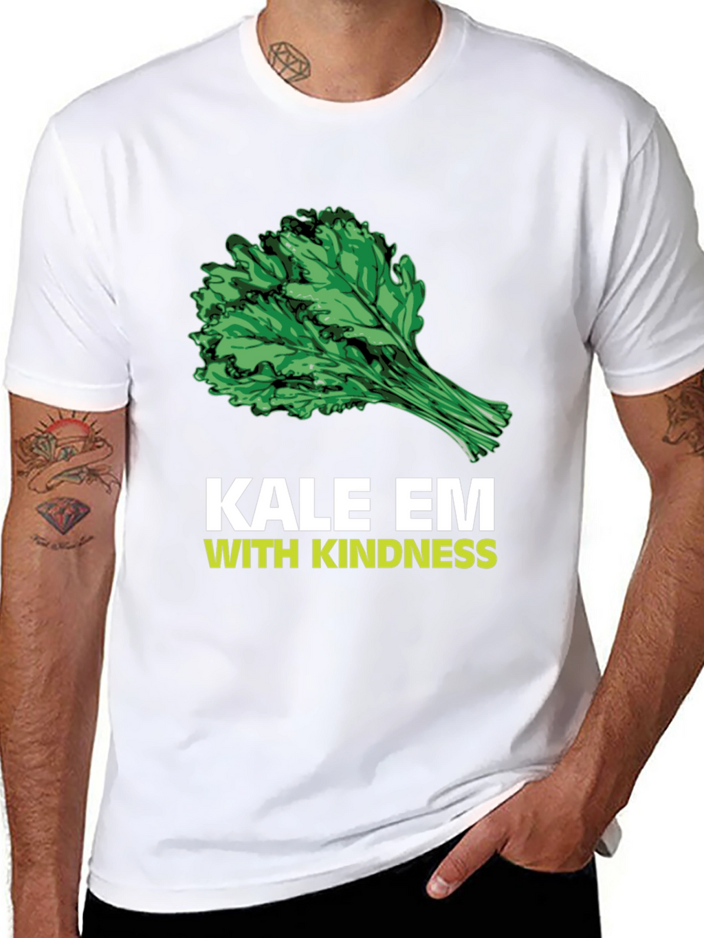 Kale Em With Kindness Graphic T-Shirt