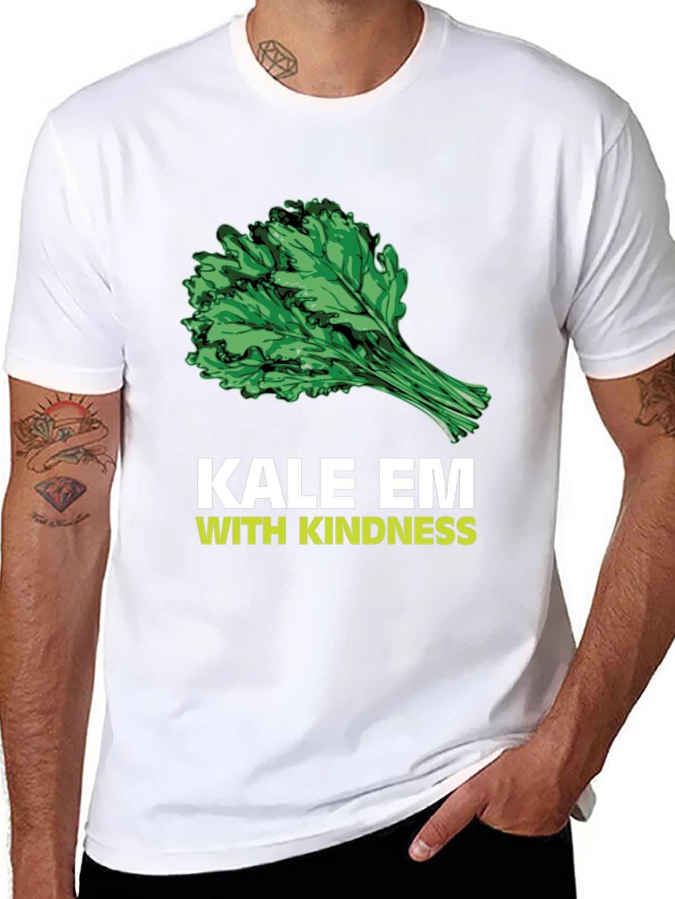 Kale Em With Kindness Graphic T-Shirt