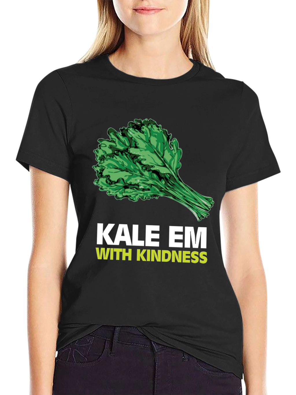 Kale Em With Kindness Graphic T-Shirt