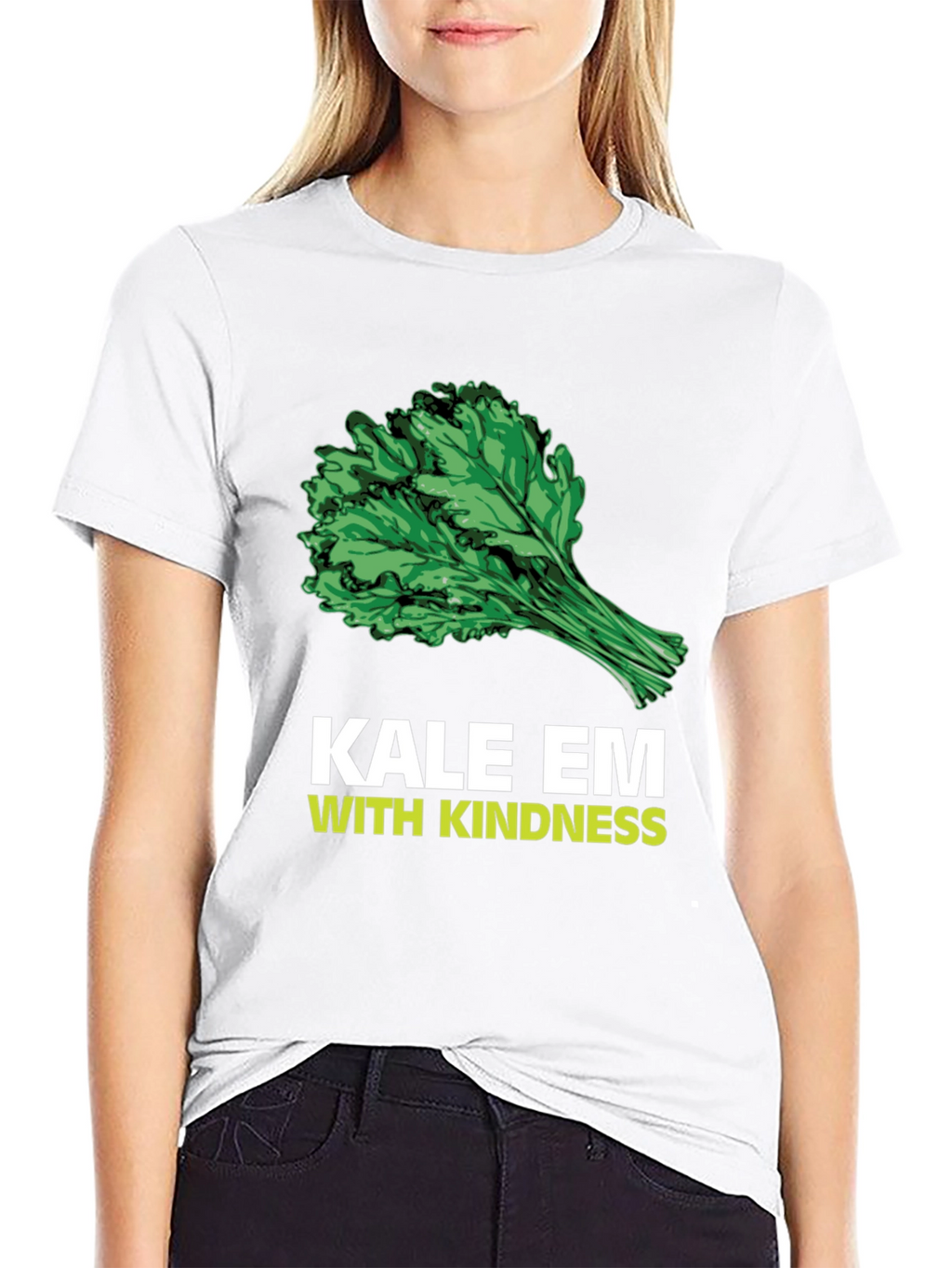 Kale Em With Kindness Graphic T-Shirt