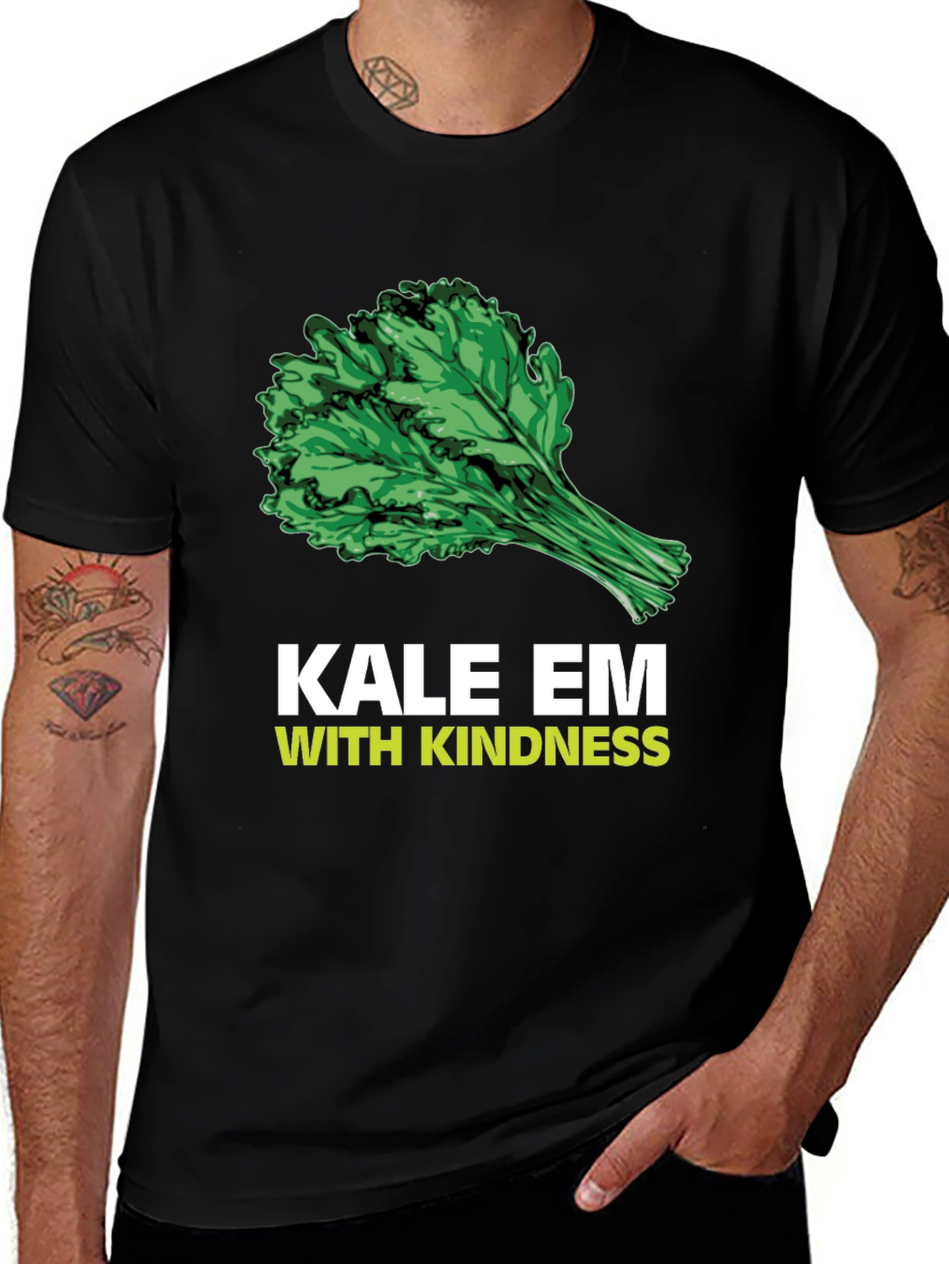 Kale Em With Kindness Graphic T-Shirt