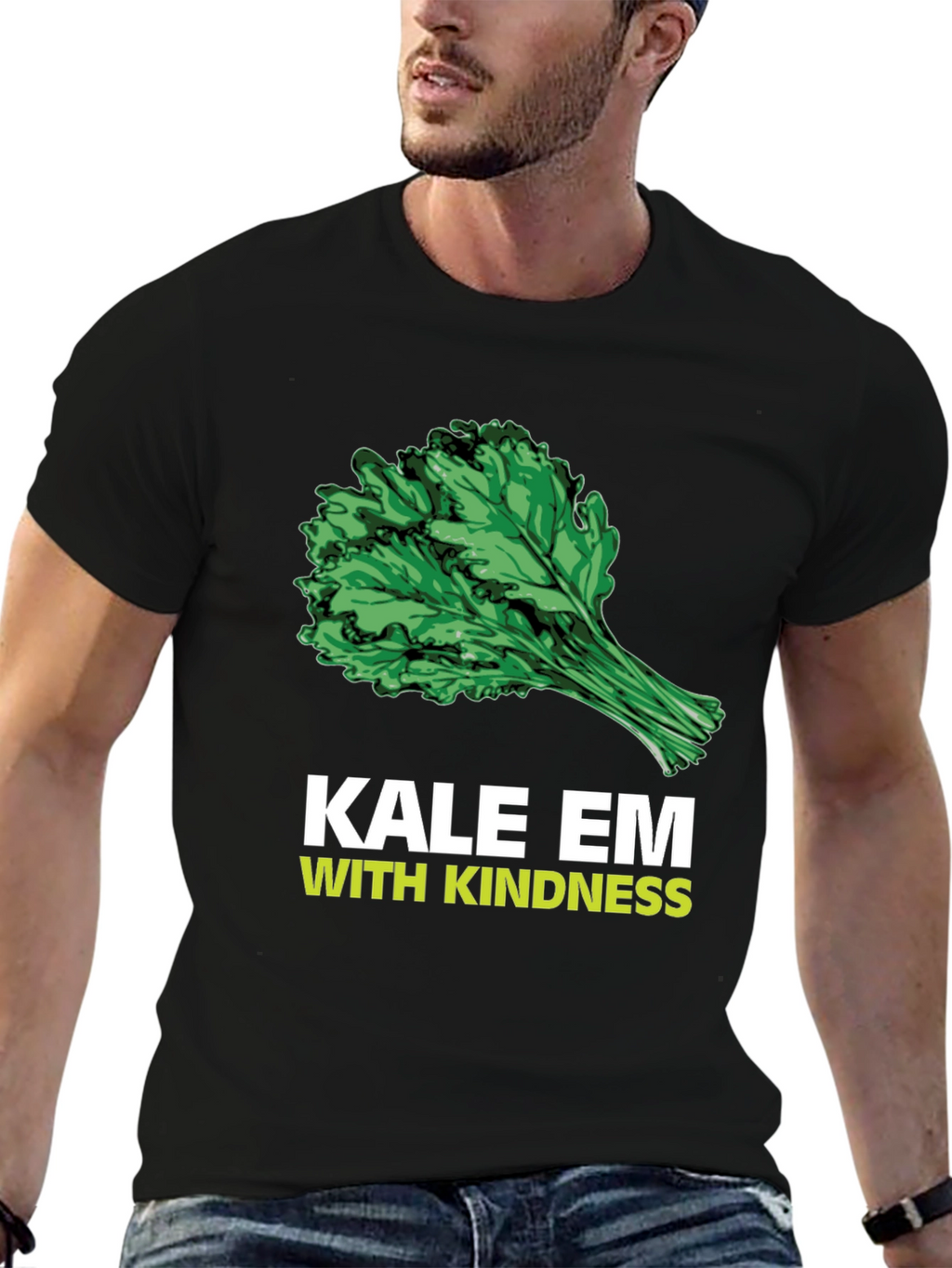 Kale Em With Kindness Graphic T-Shirt