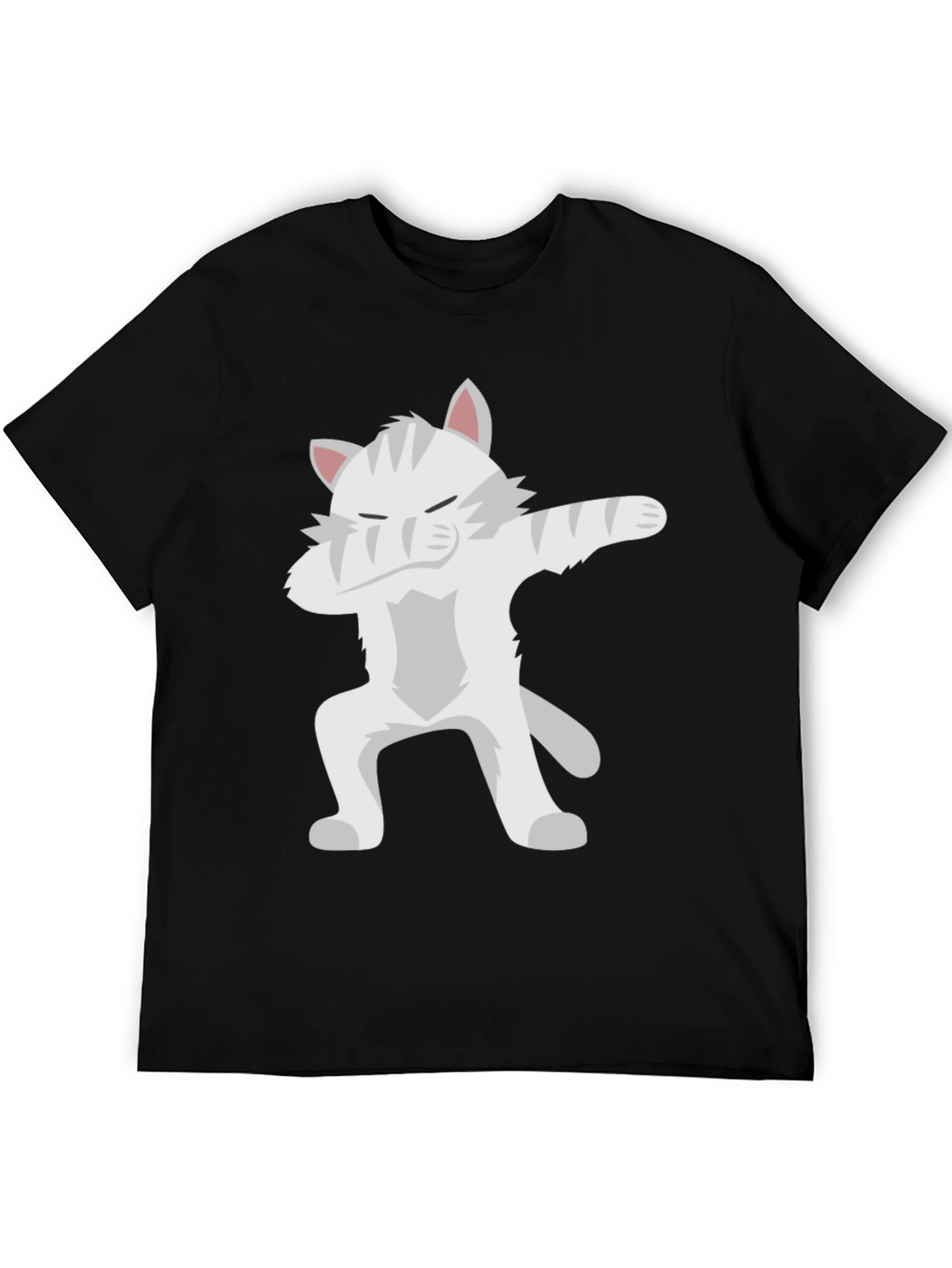 Dabbing Cat Graphic Tee - Black