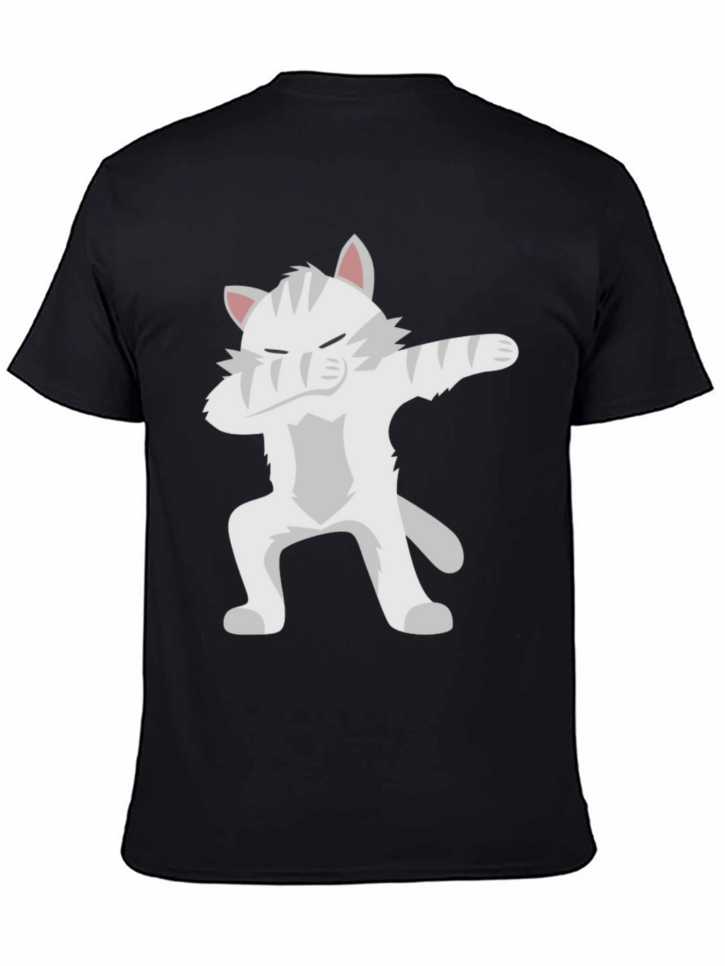 Dabbing Cat Graphic Tee - Black