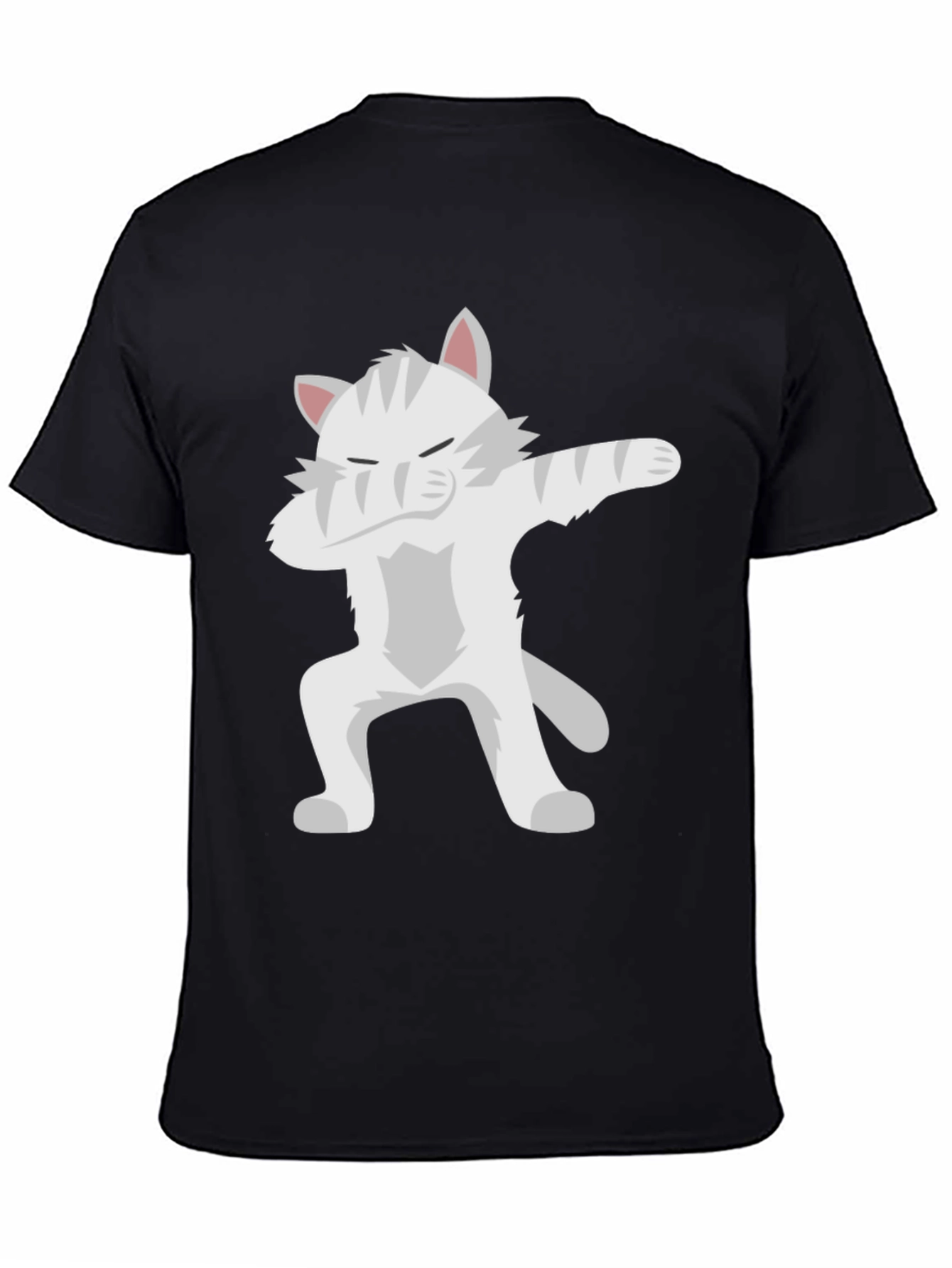 Dabbing Cat Graphic Tee - Black