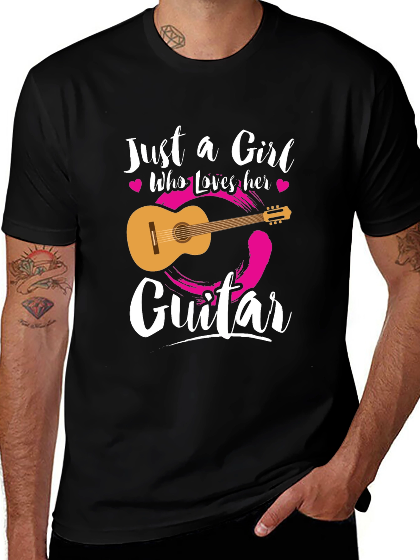 Just a Girl Who Loves Her Guitar T-Shirt