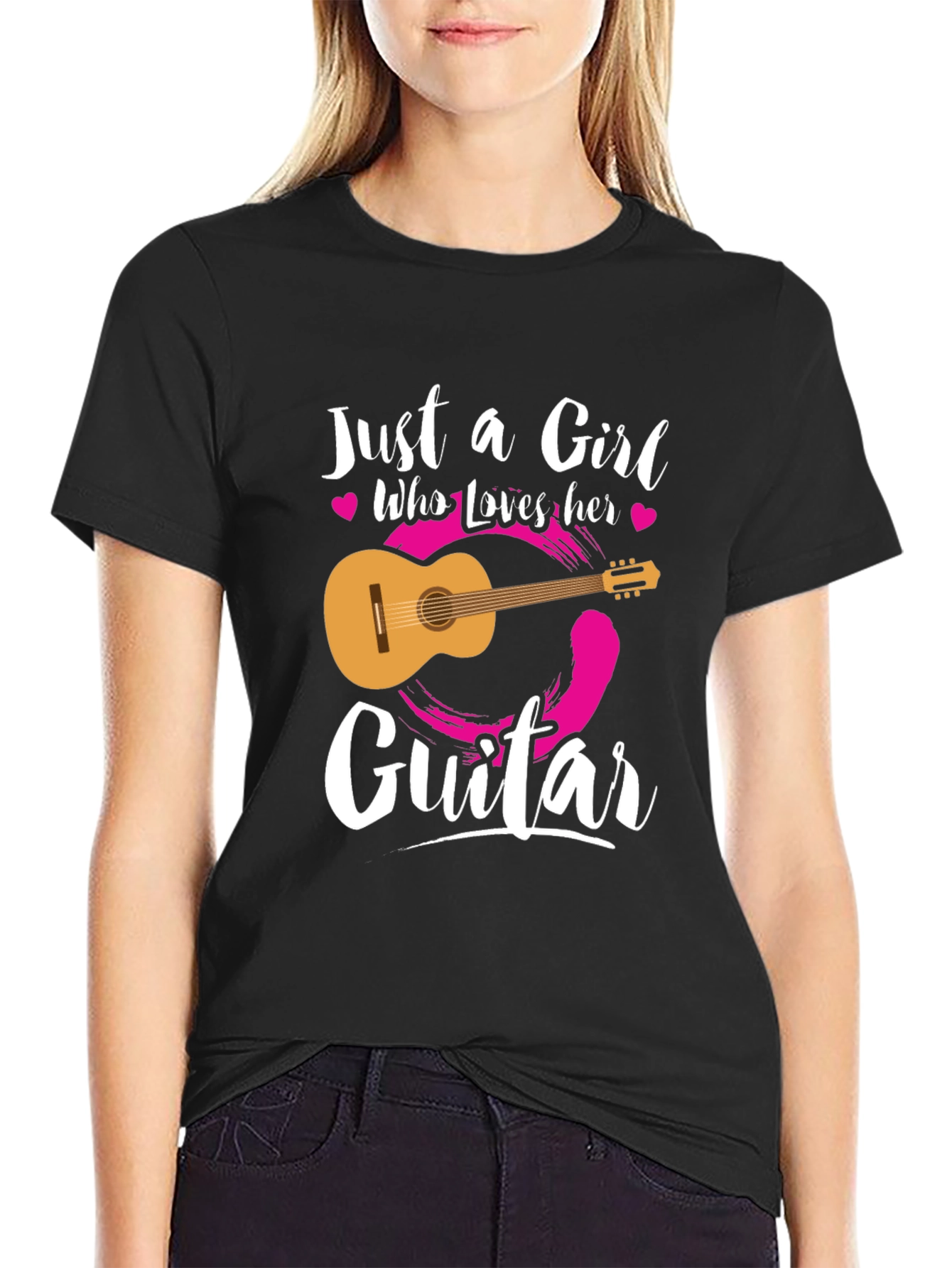 Just a Girl Who Loves Her Guitar T-Shirt