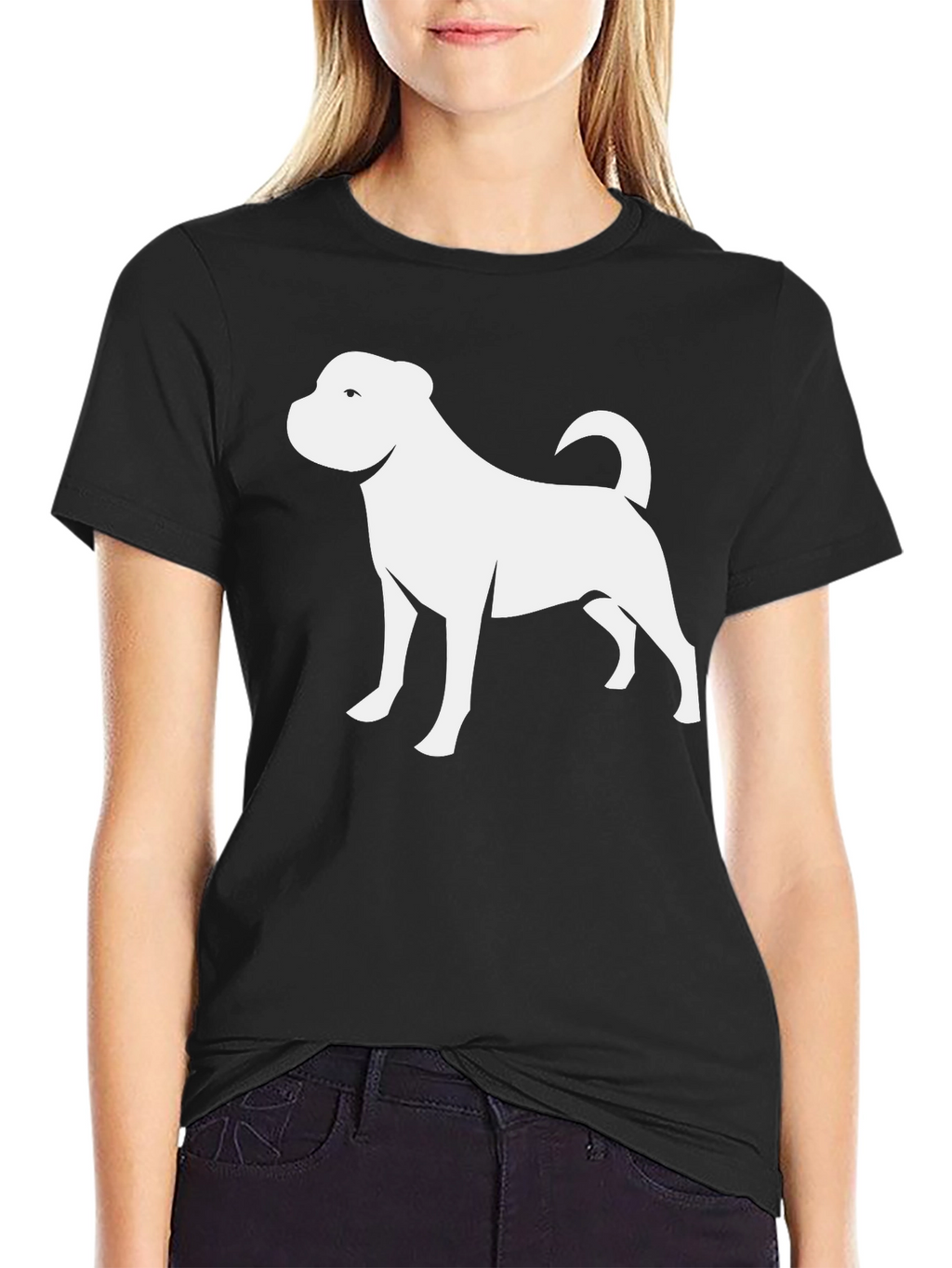 Dog Graphic Tee - Stylish Black T-Shirt