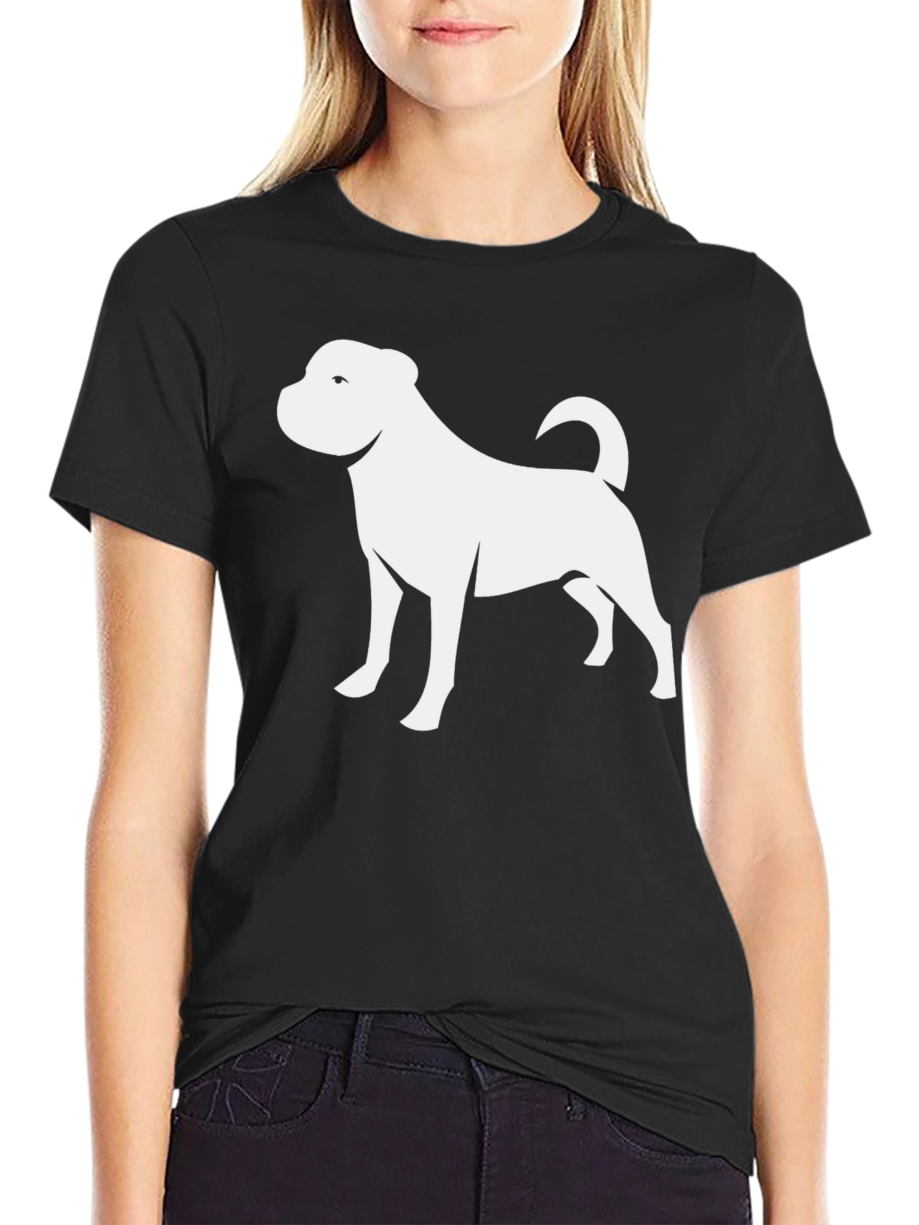 Dog Graphic Tee - Stylish Black T-Shirt