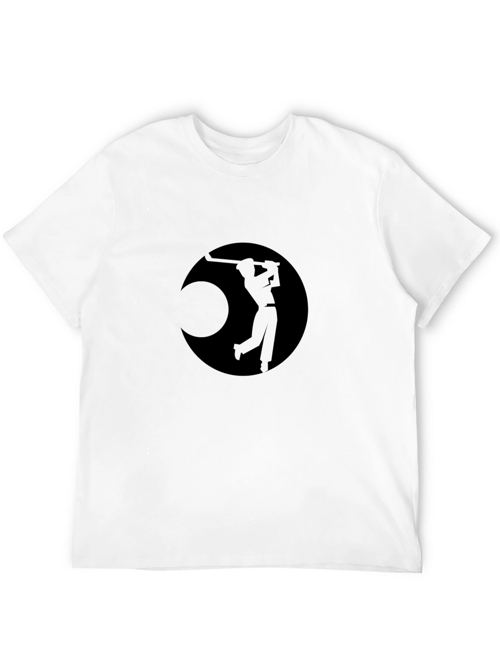 Golf Swing Silhouette Graphic Tee - Black