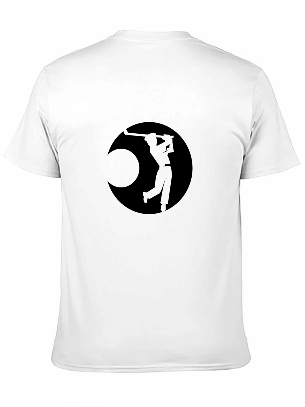 Golf Swing Silhouette Graphic Tee - Black