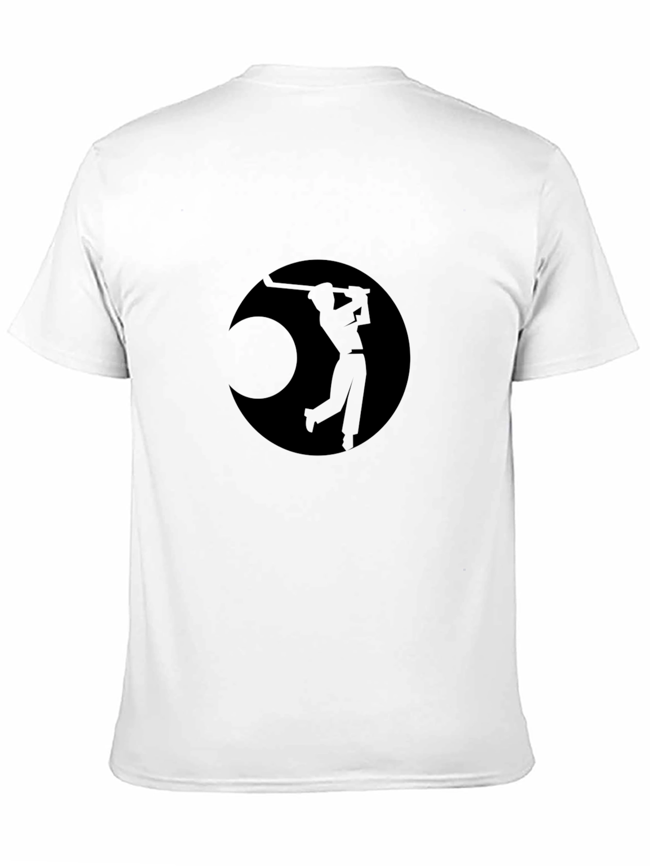 Golf Swing Silhouette Graphic Tee - Black