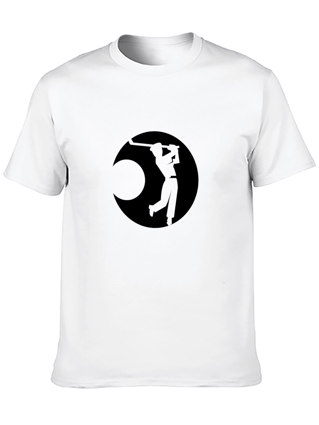 Golf Swing Silhouette Graphic Tee - Black