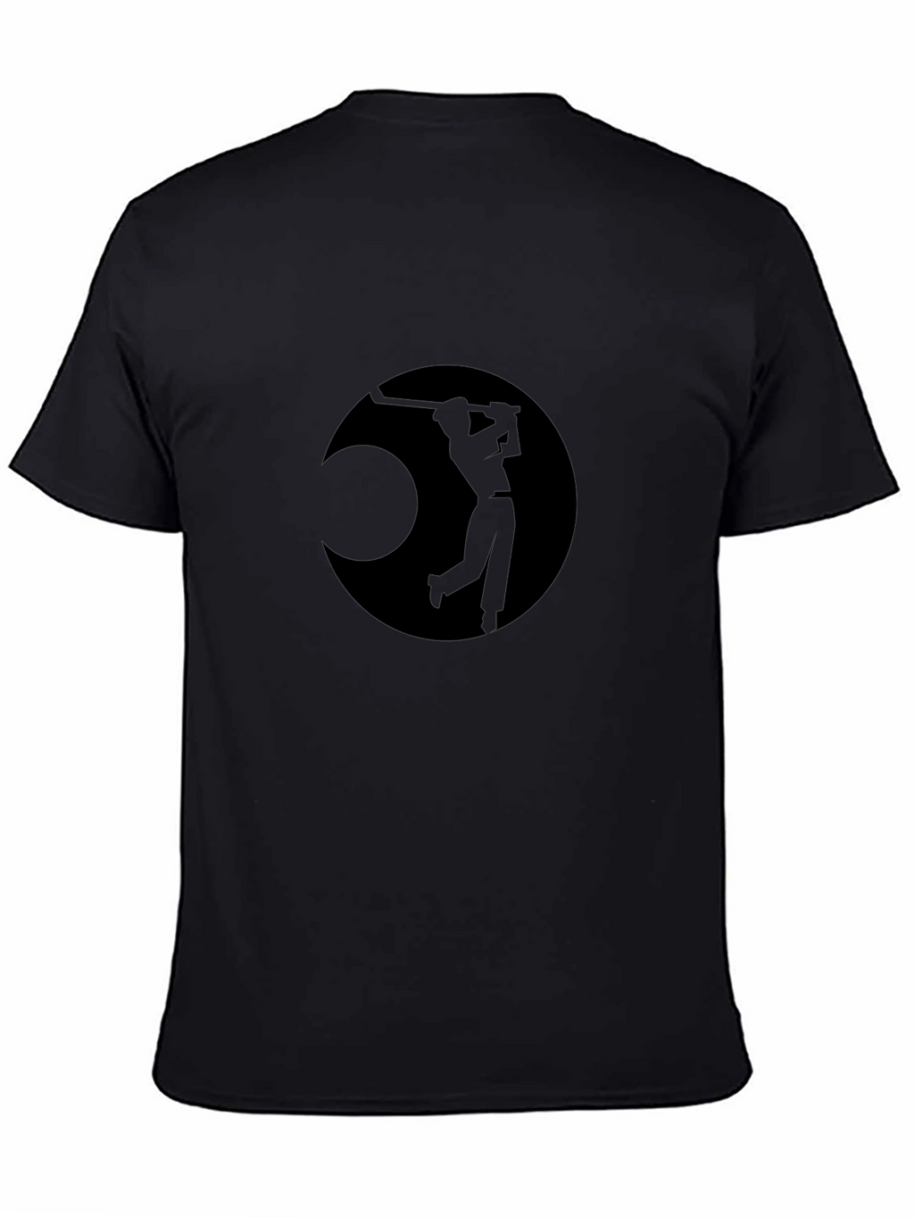 Golf Swing Silhouette Graphic Tee - Black