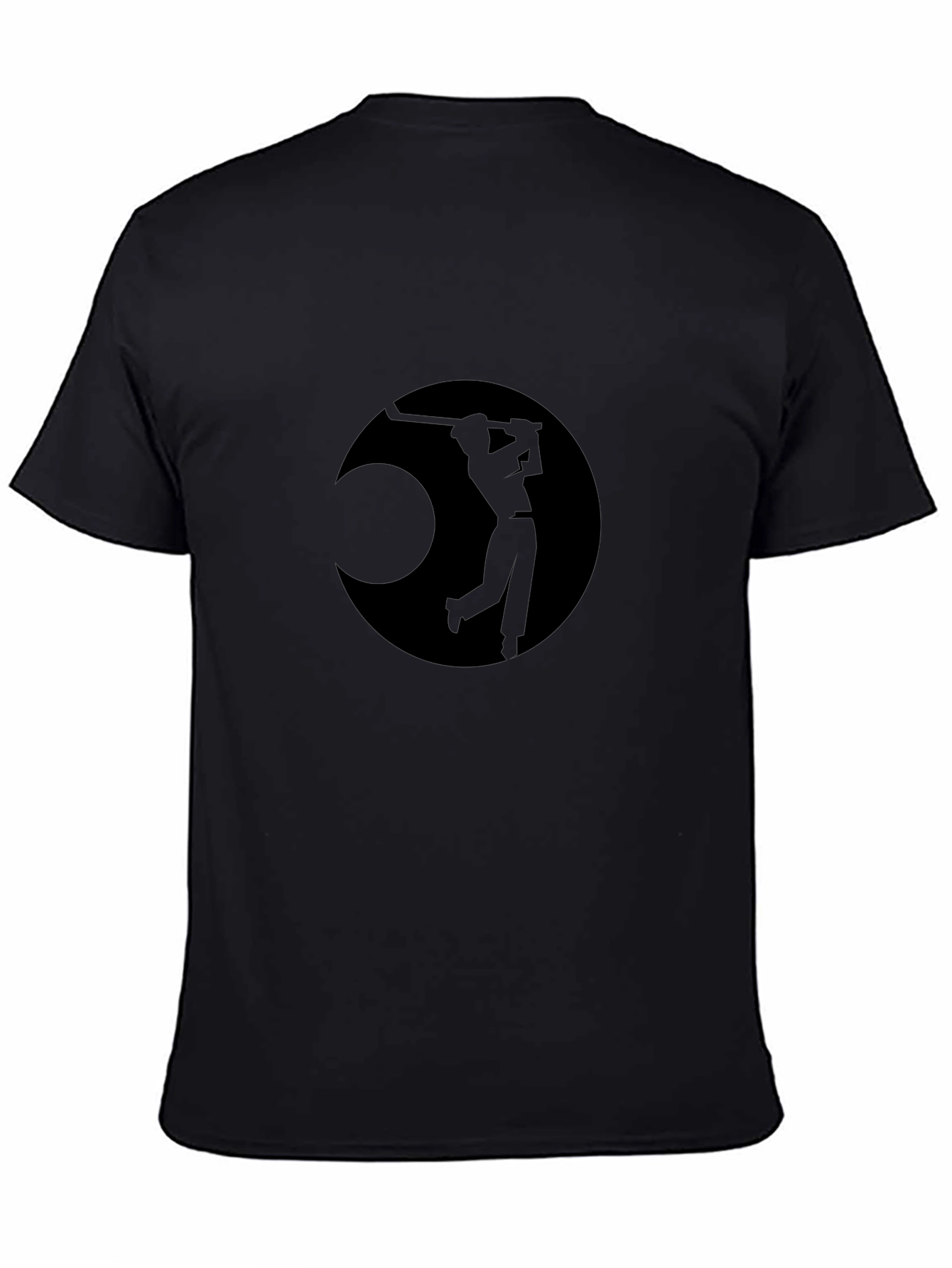 Golf Swing Silhouette Graphic Tee - Black