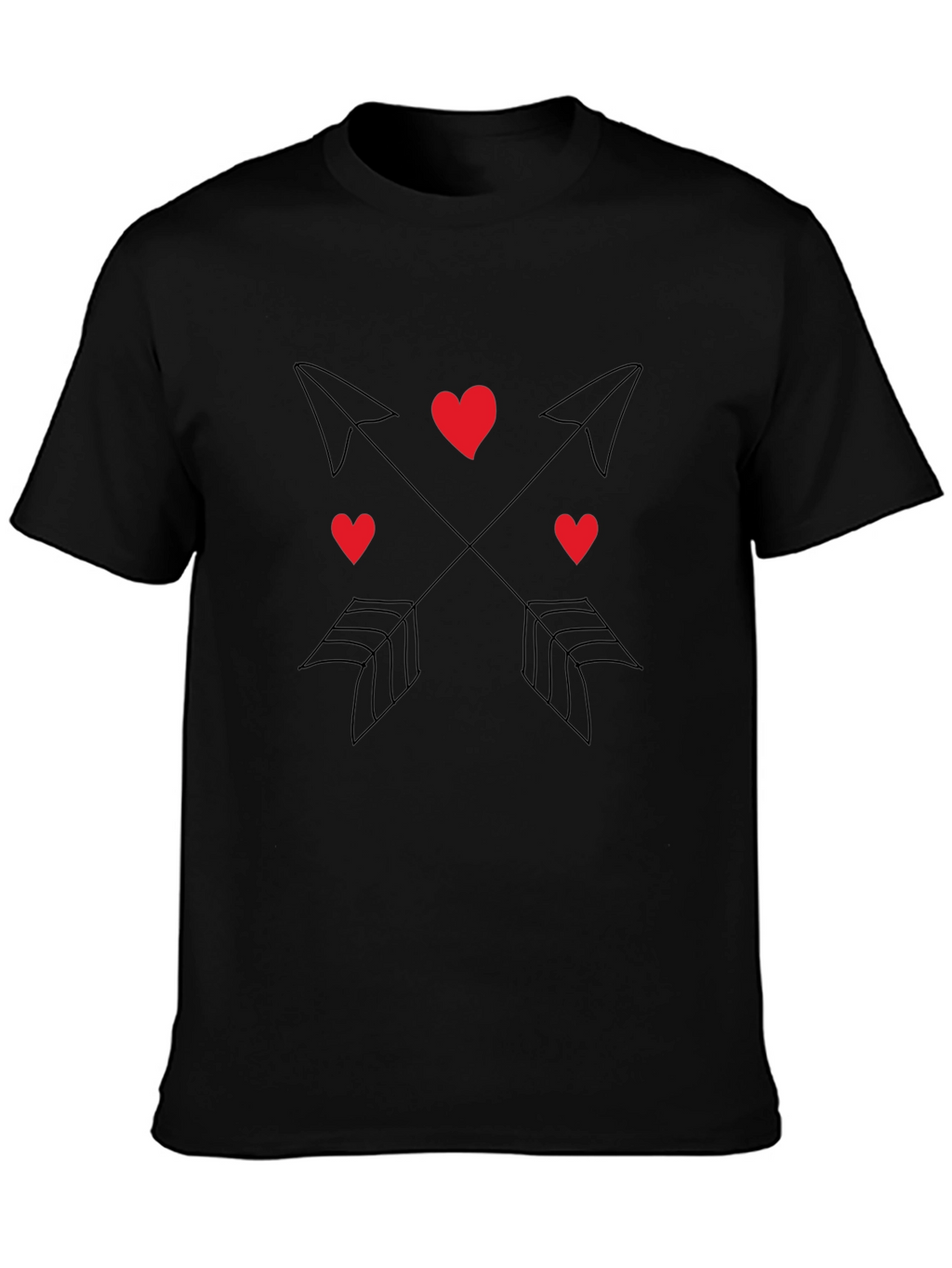 Heart & Arrow Graphic Tee - Black