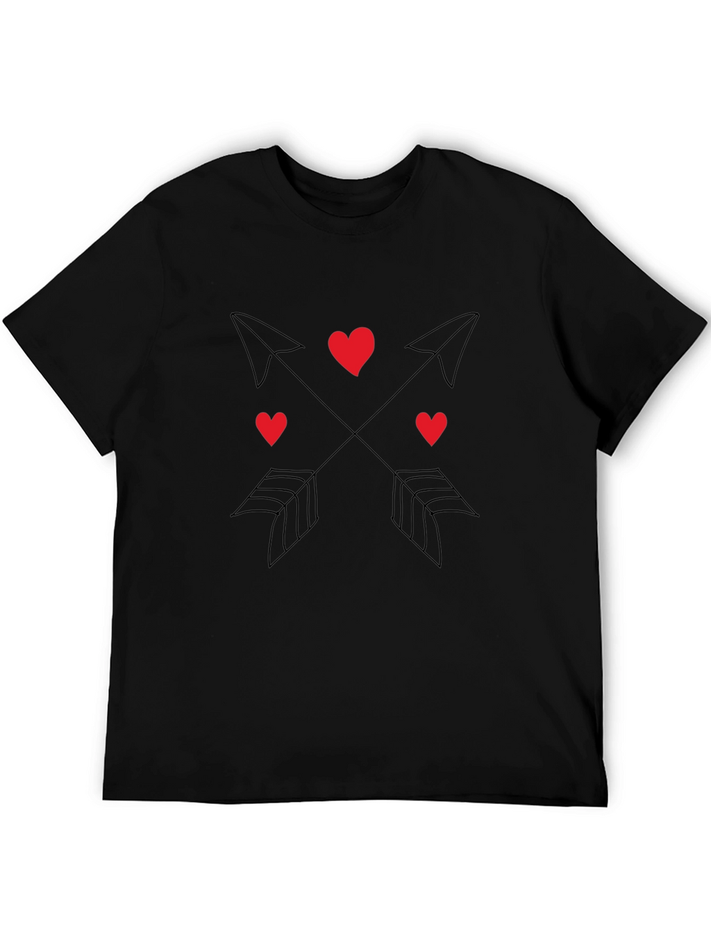Heart & Arrow Graphic Tee - Black