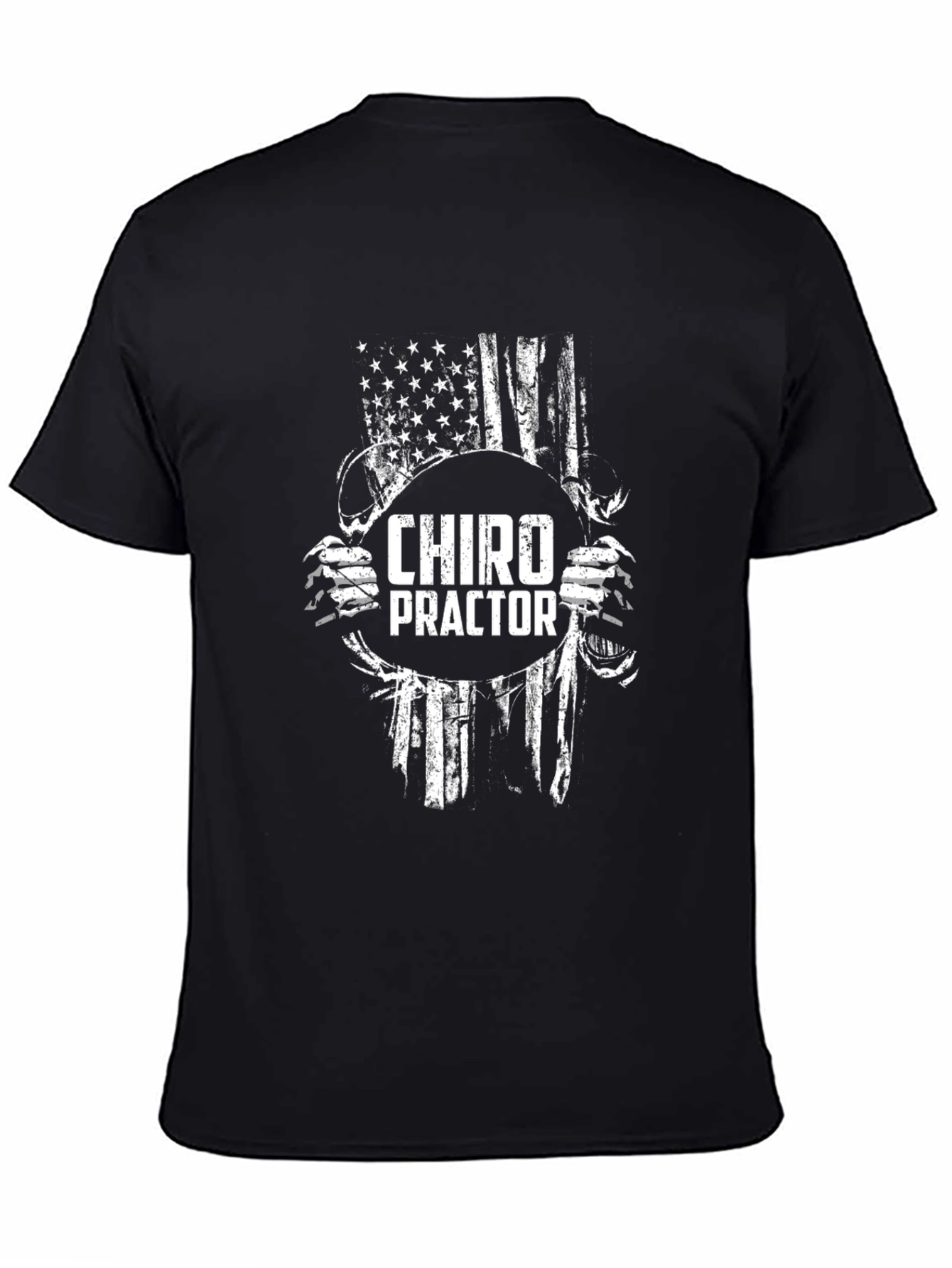 Chiropractor American Flag Graphic T-Shirt