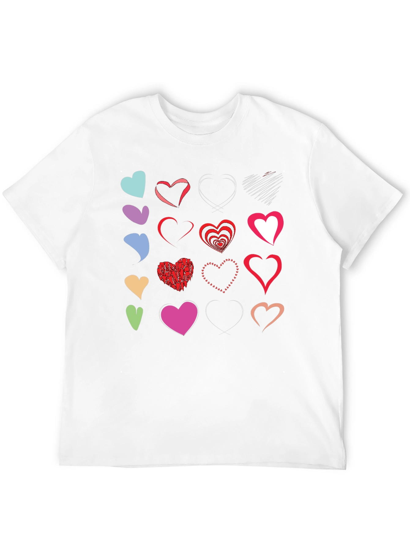 Heart Collage Black T-Shirt