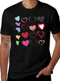 Heart Collage Black T-Shirt