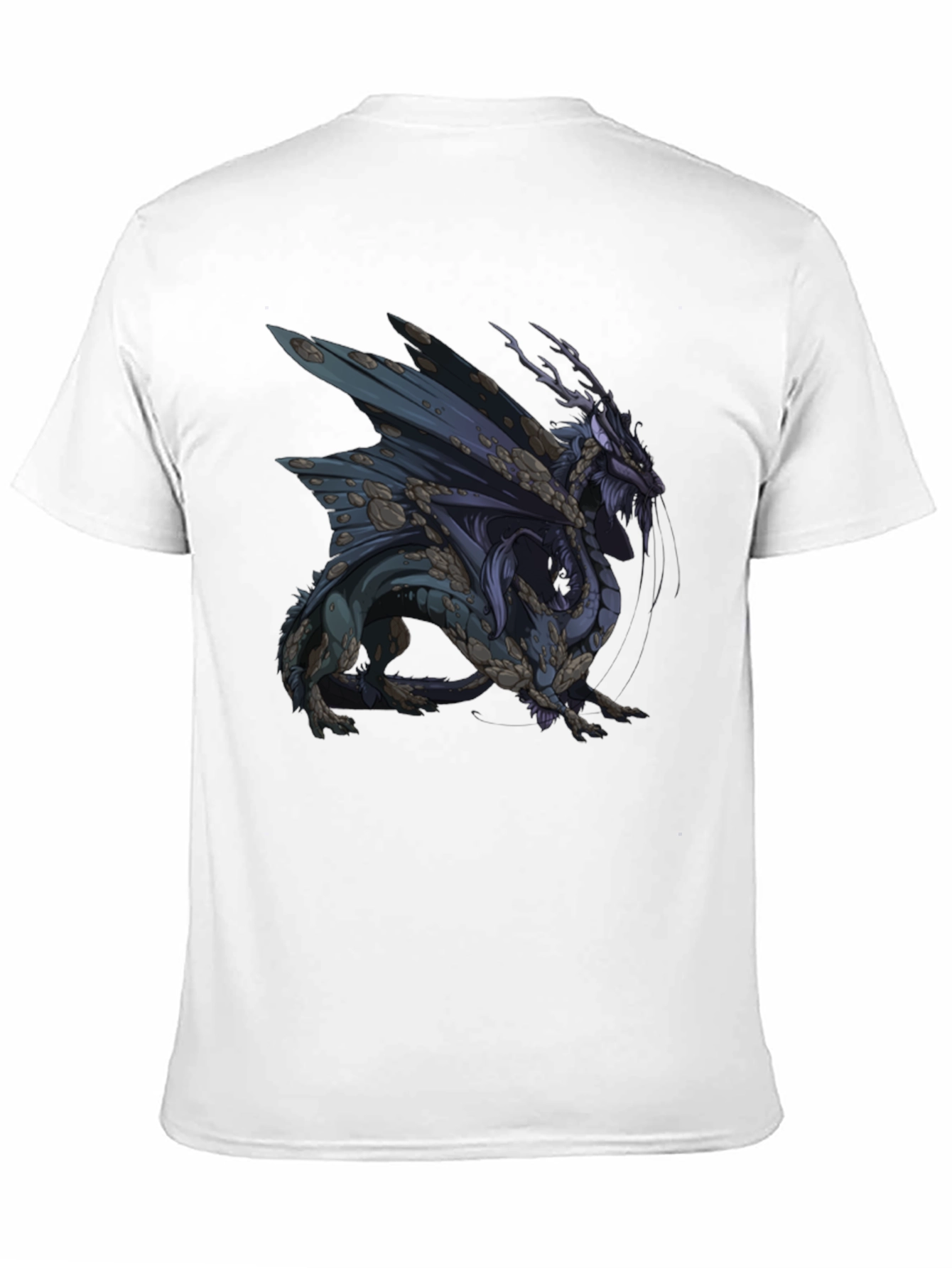 Dragon Graphic Print Black T-Shirt