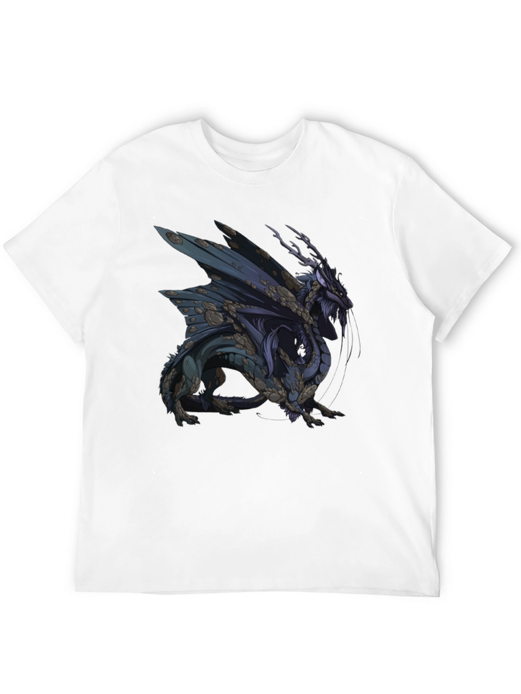 Dragon Graphic Print Black T-Shirt