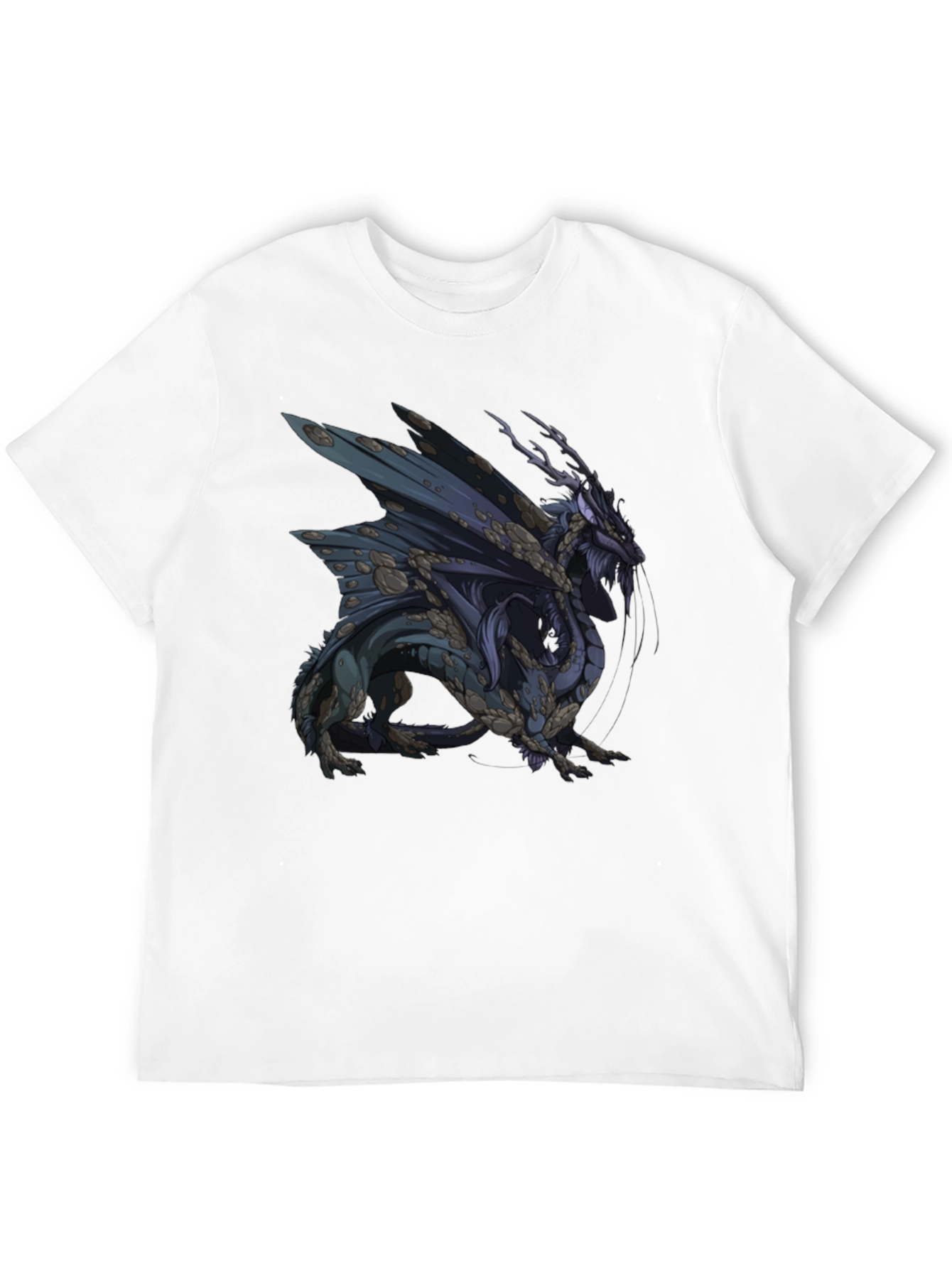 Dragon Graphic Print Black T-Shirt