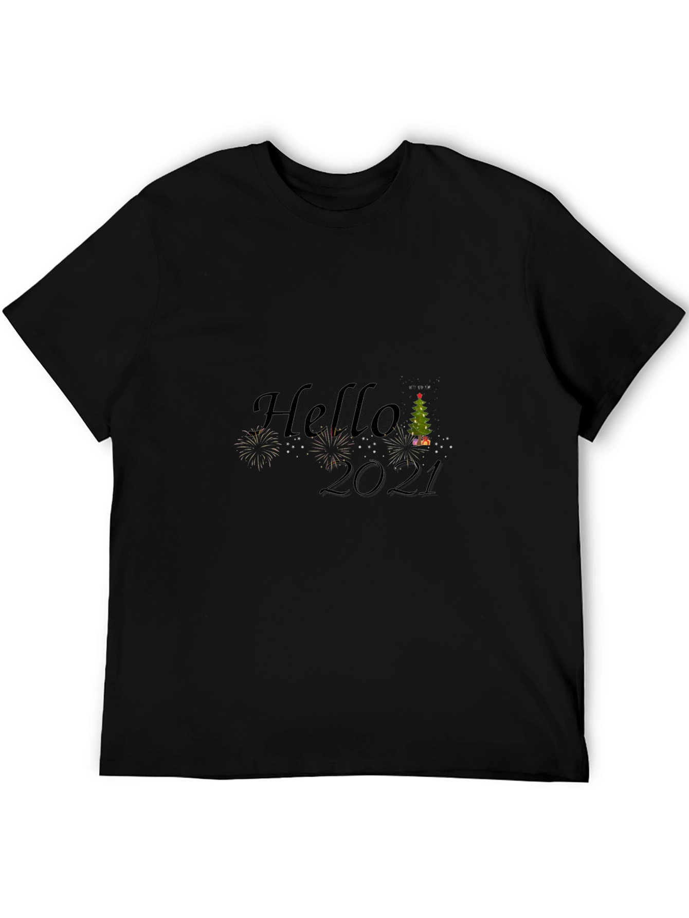 Hello 2021 Graphic Tee - Black T-Shirt