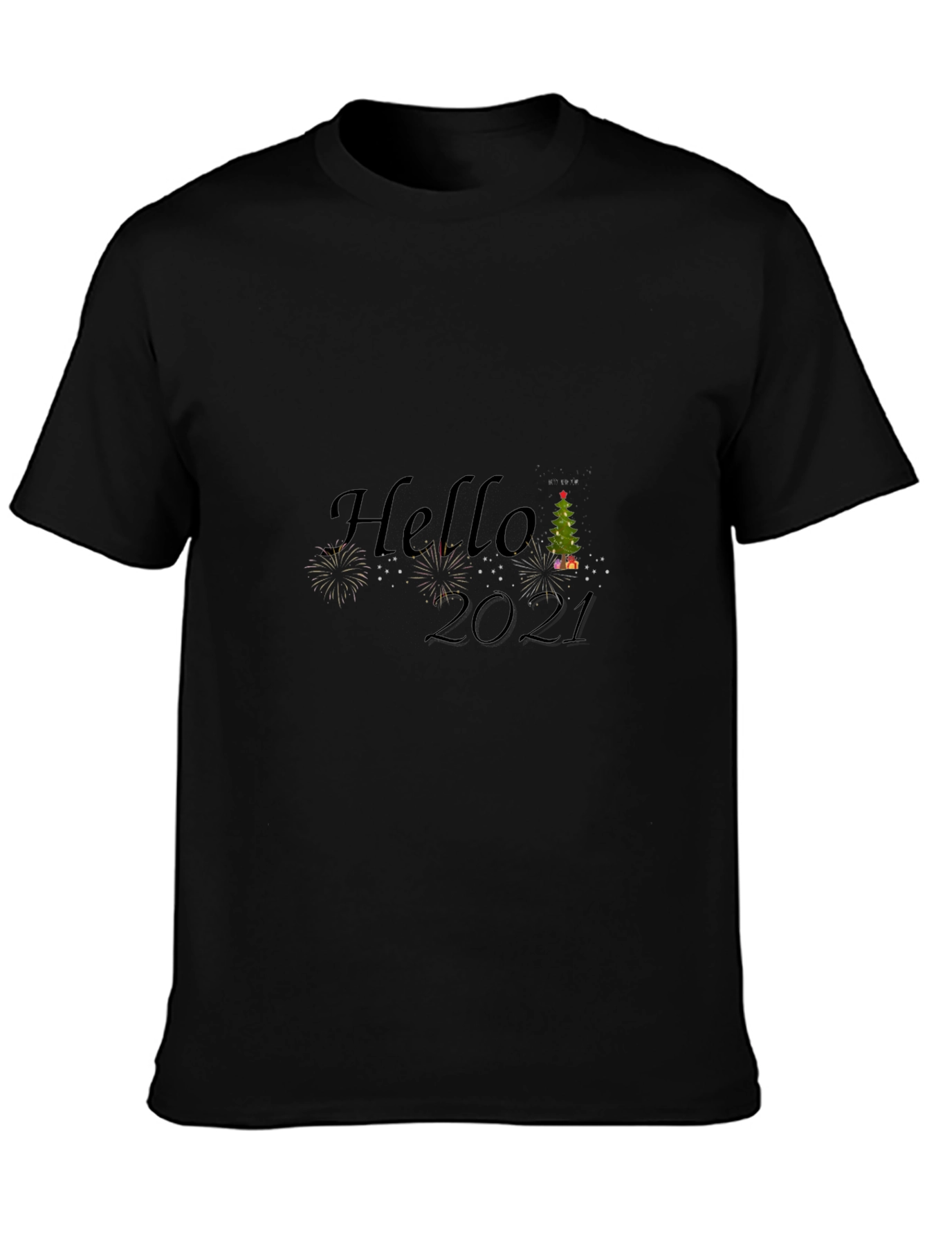 Hello 2021 Graphic Tee - Black T-Shirt