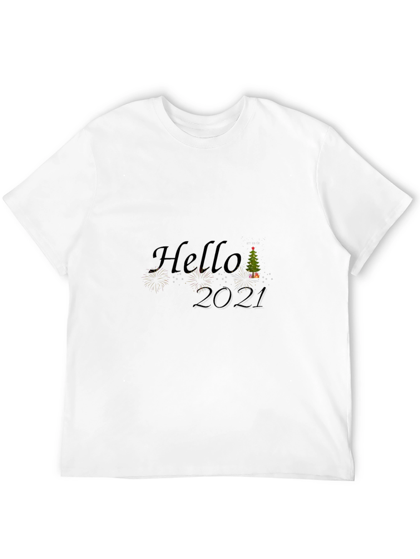 Hello 2021 Graphic Tee - Black T-Shirt