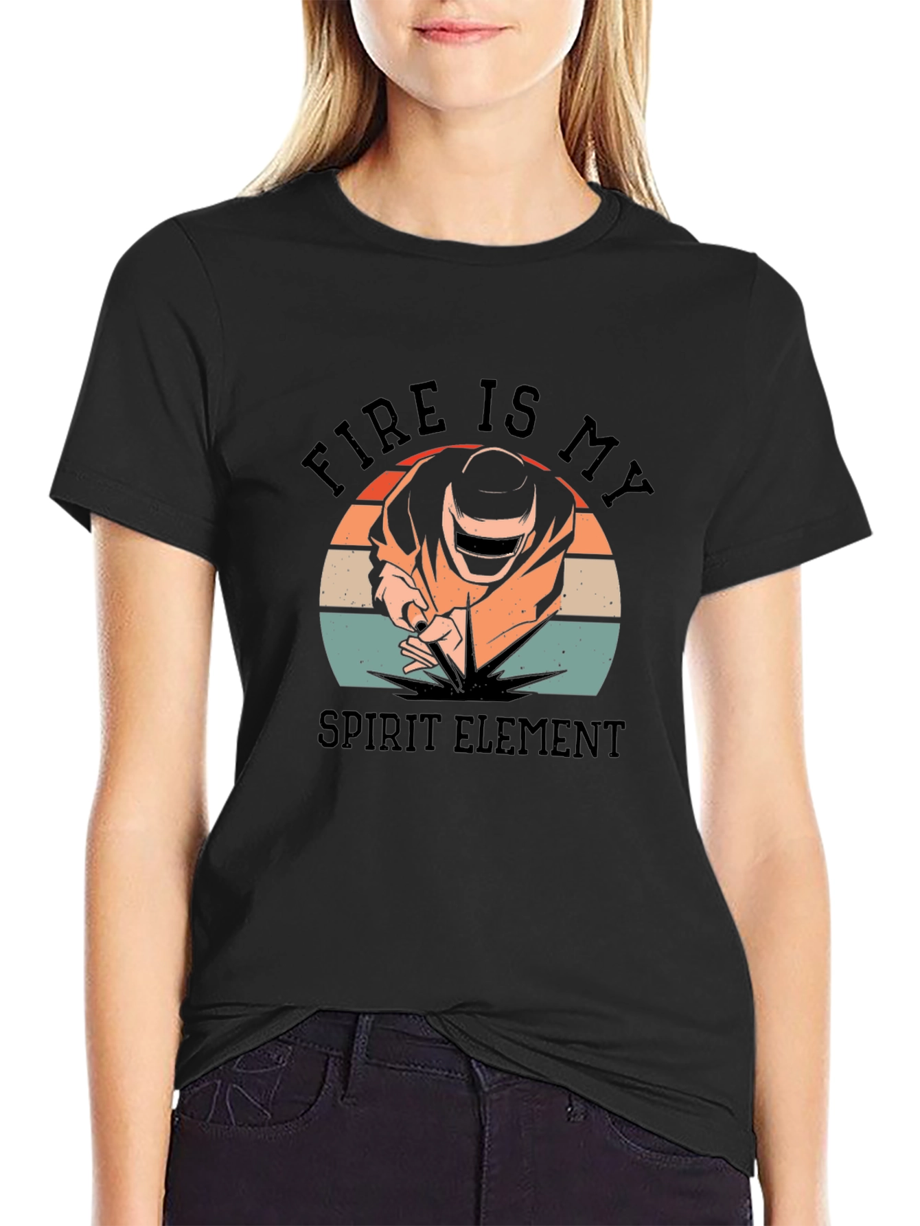 Fire Is My Spirit Element Welder T-Shirt